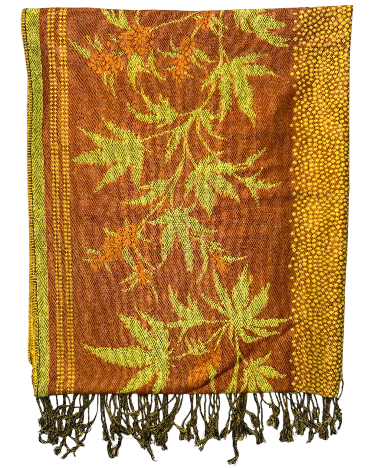 Yellow Blaze Reversible Rave Pashmina