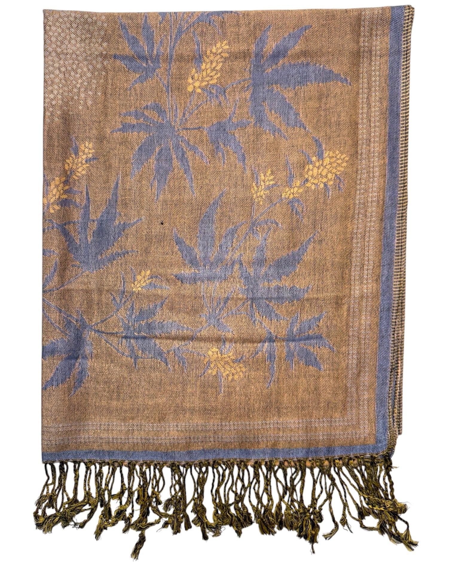 Slate Blue Blaze Reversible Rave Pashmina