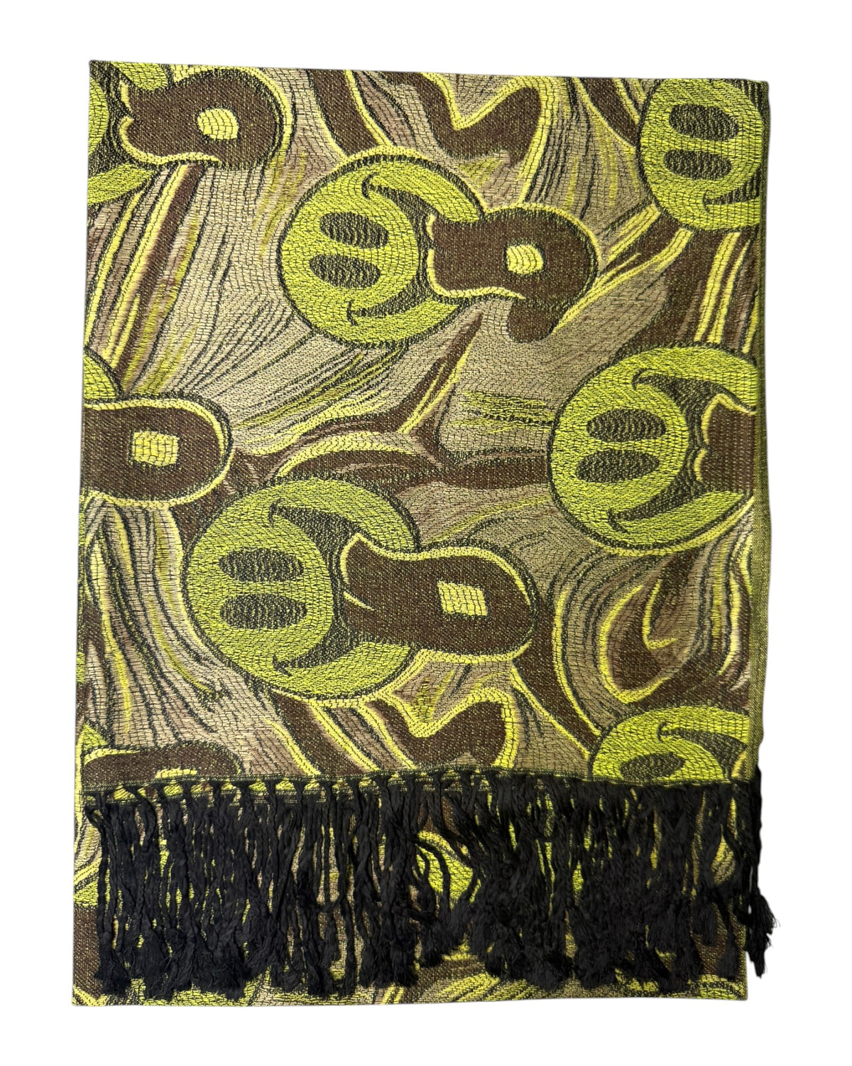 Chocolate Reversible Tripped Out Pashmina