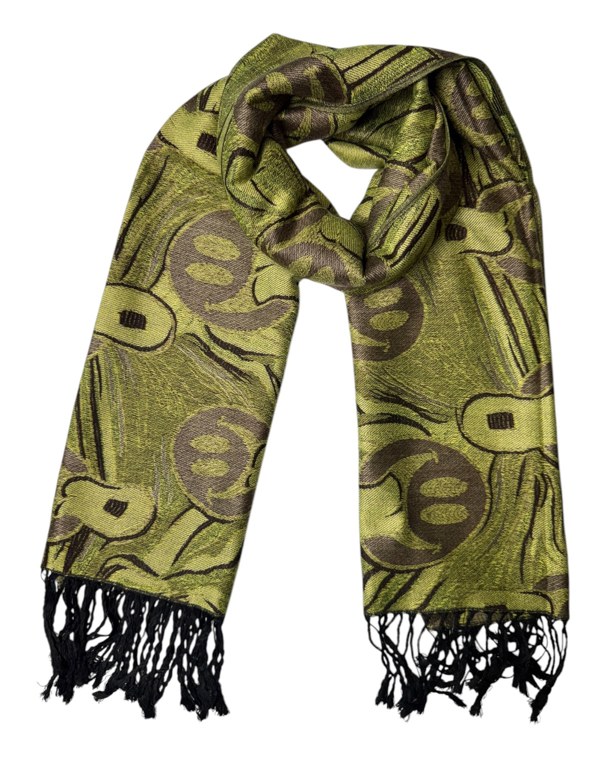Chocolate Reversible Tripped Out Pashmina