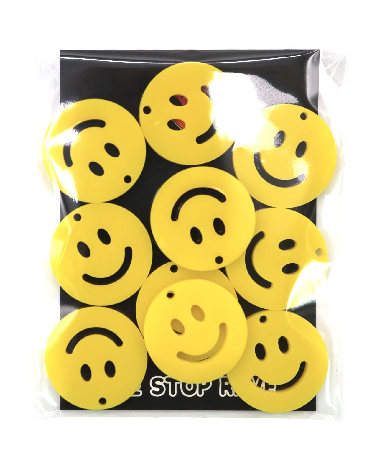 Stay Trippy Kandi Charms | Melted Smiley Face Charms | Unique Kandi Charms Black / 10