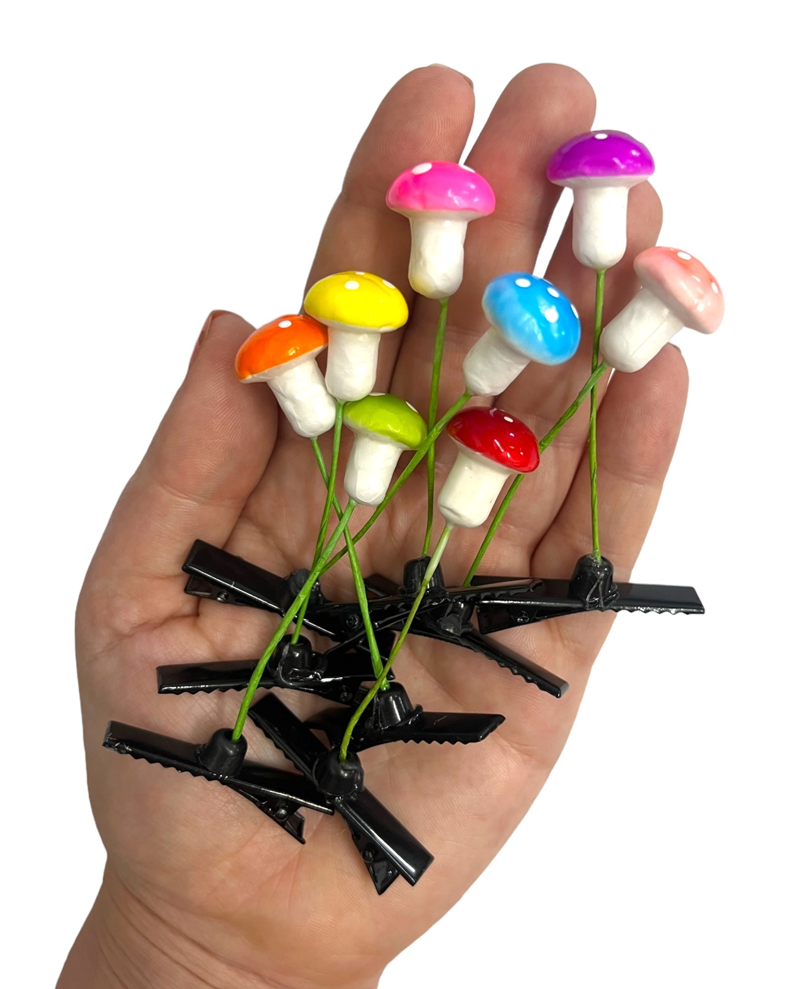 Mushroom Sprout Clips 8-PC Set | Rave Trinkets | Sprouts For Raves