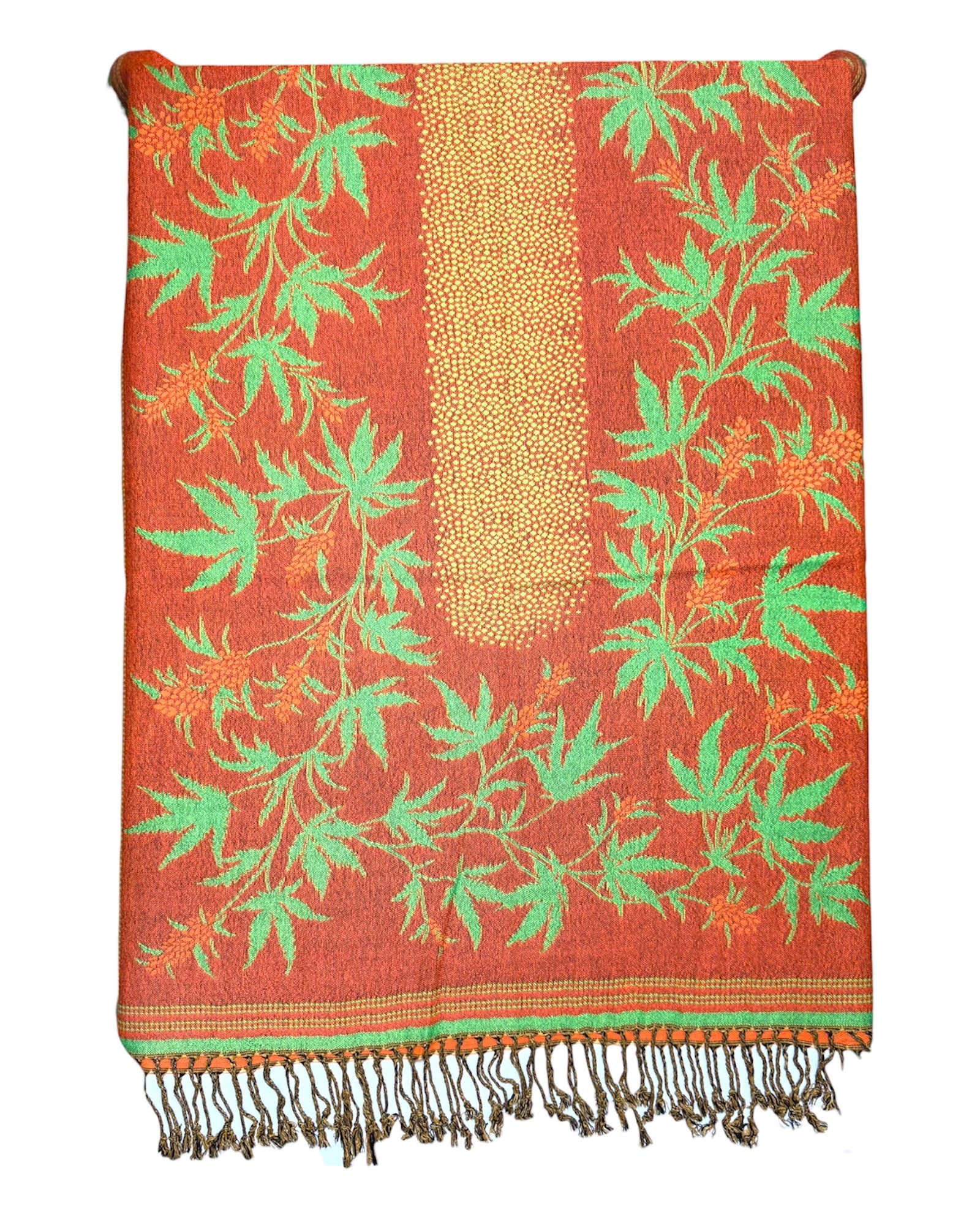 Pashmina reversible Orange Red Blaze Rave