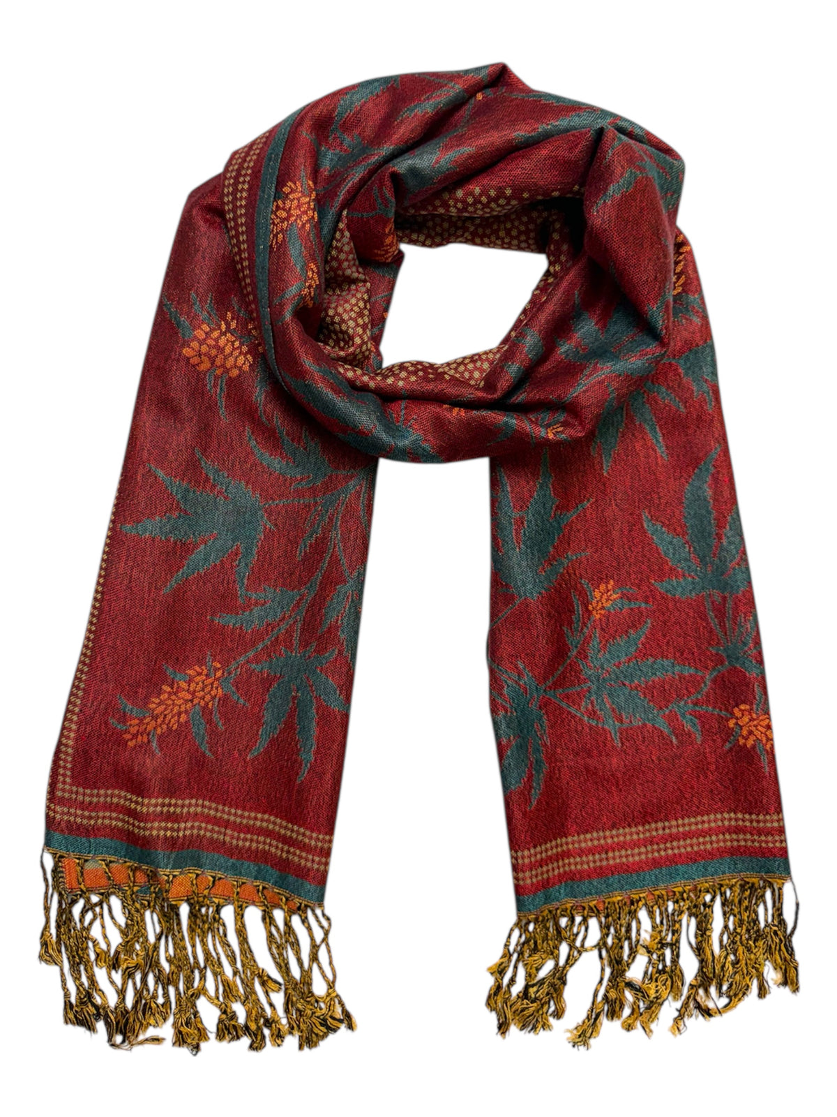 Burgundy Blaze Rave Pashmina | Festival Scarf | Festival Pashmina