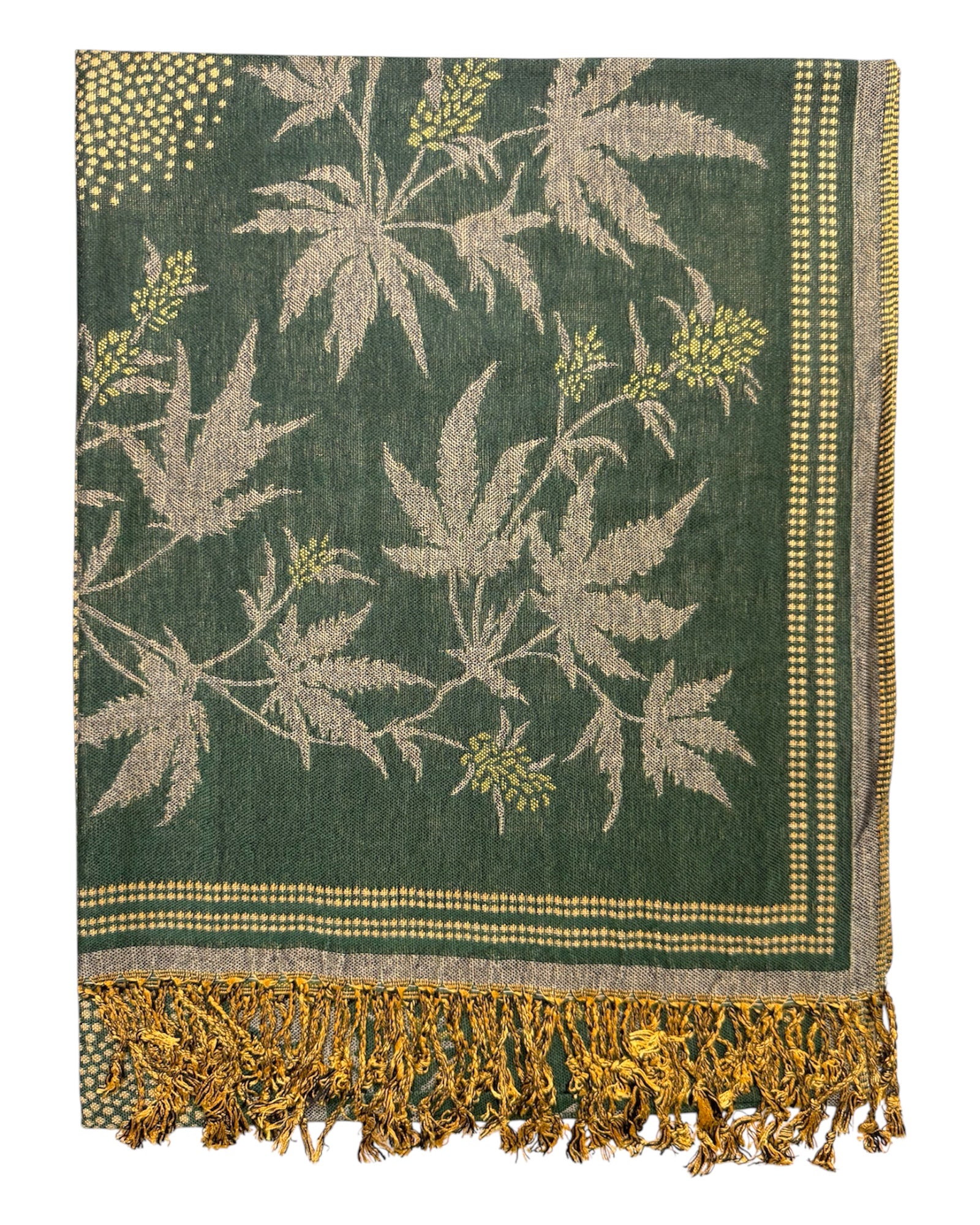 Green Blaze Reversible Rave Pashmina