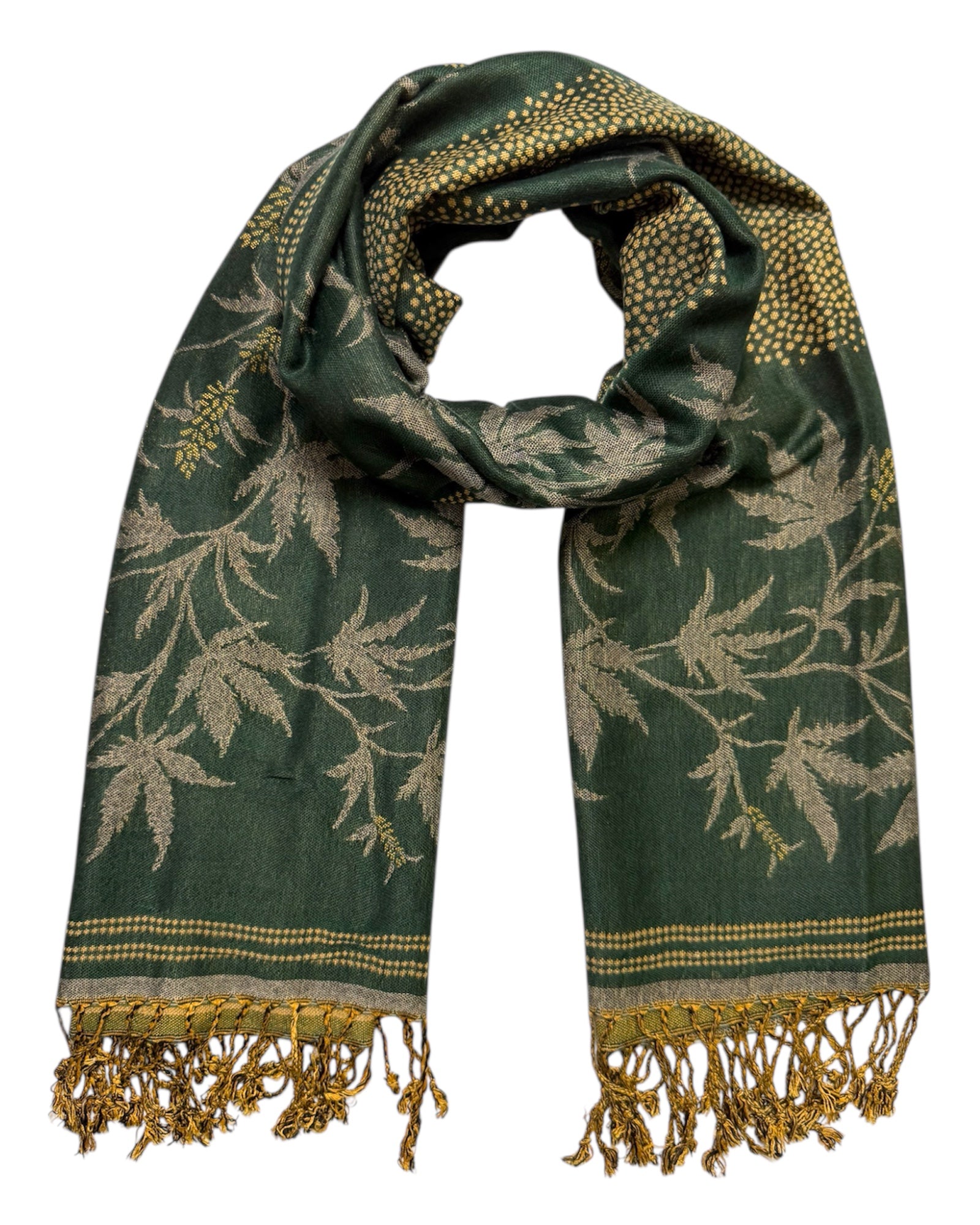 Green Blaze Reversible Rave Pashmina