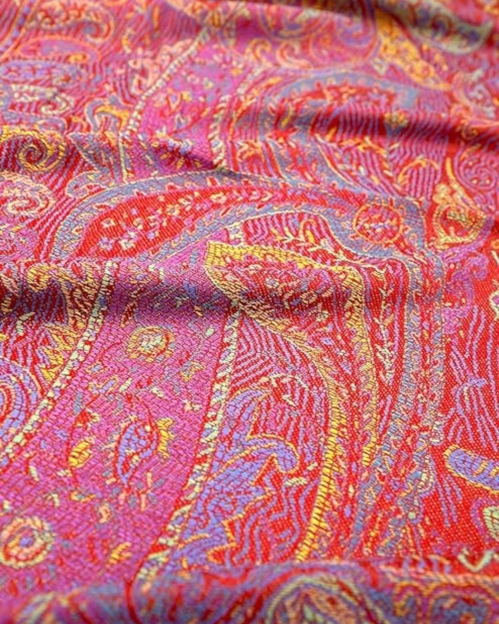 Red Paisley Rave Pashmina | Festival Pashmina | Rave Scarf