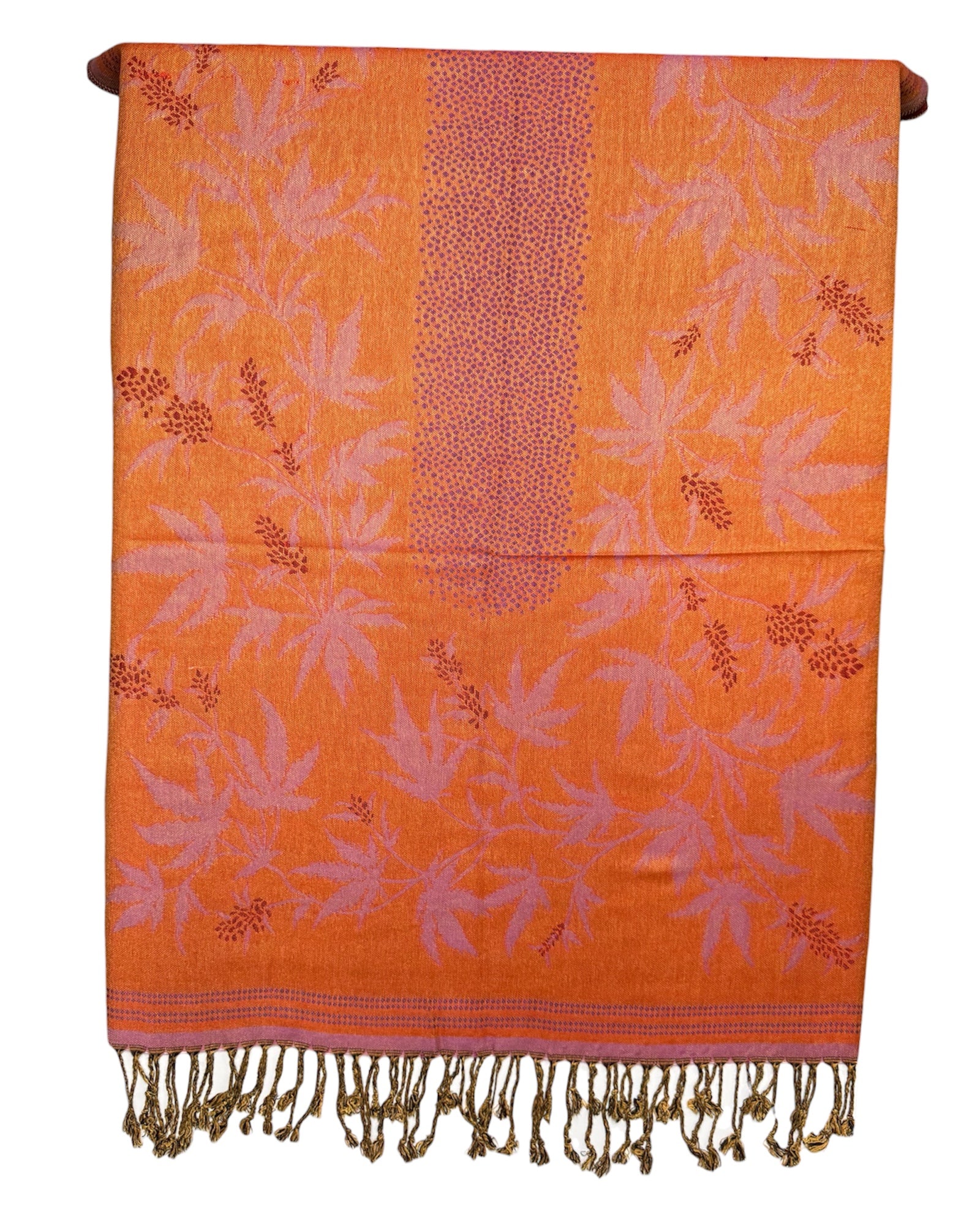 Reversible blaze rave pashmina folded to show contrast designs