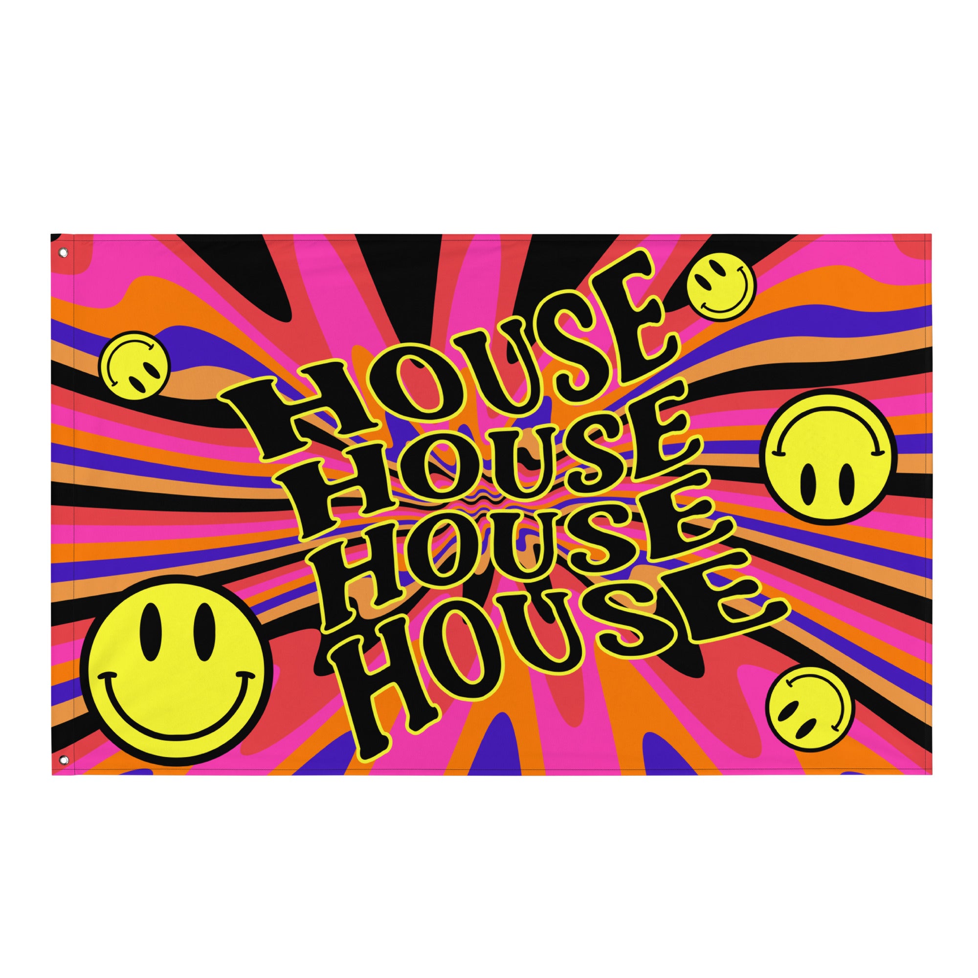 House Head Rave Flag, Flag, - One Stop Rave