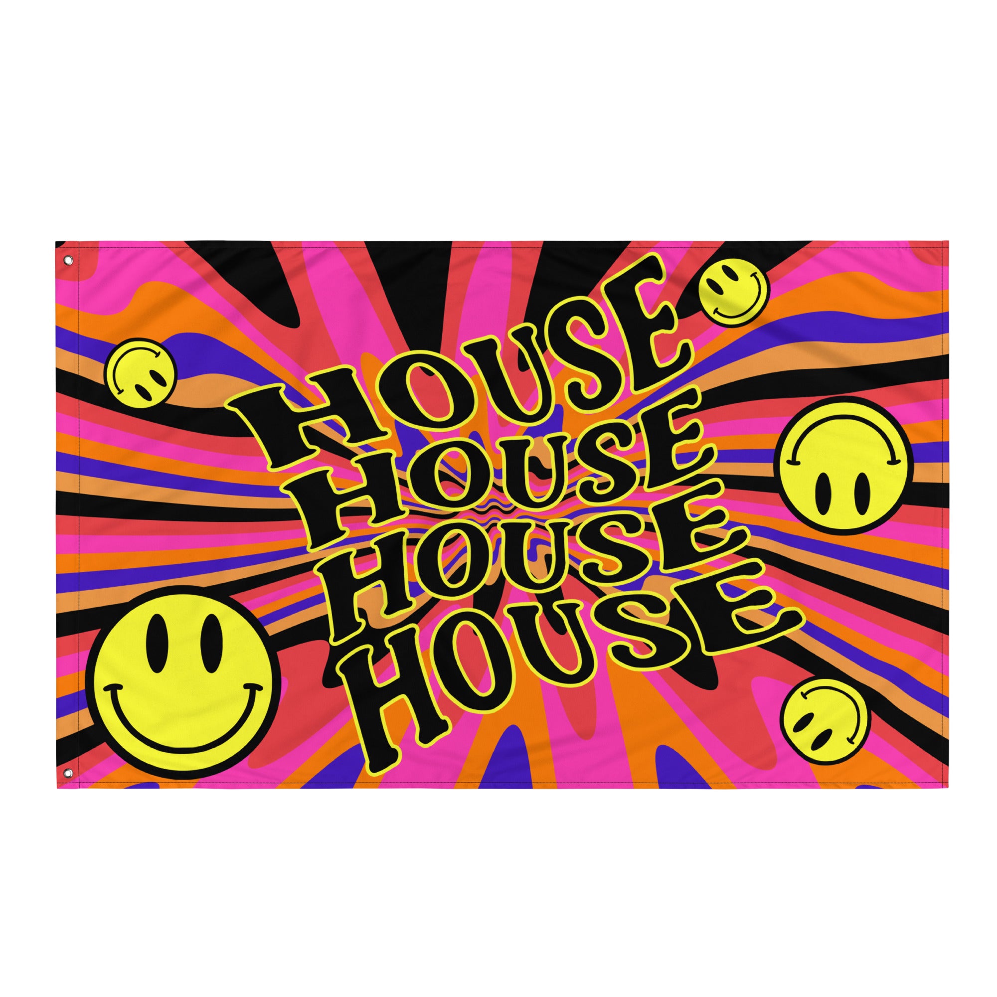 House Head Rave Flag, Flag, - One Stop Rave