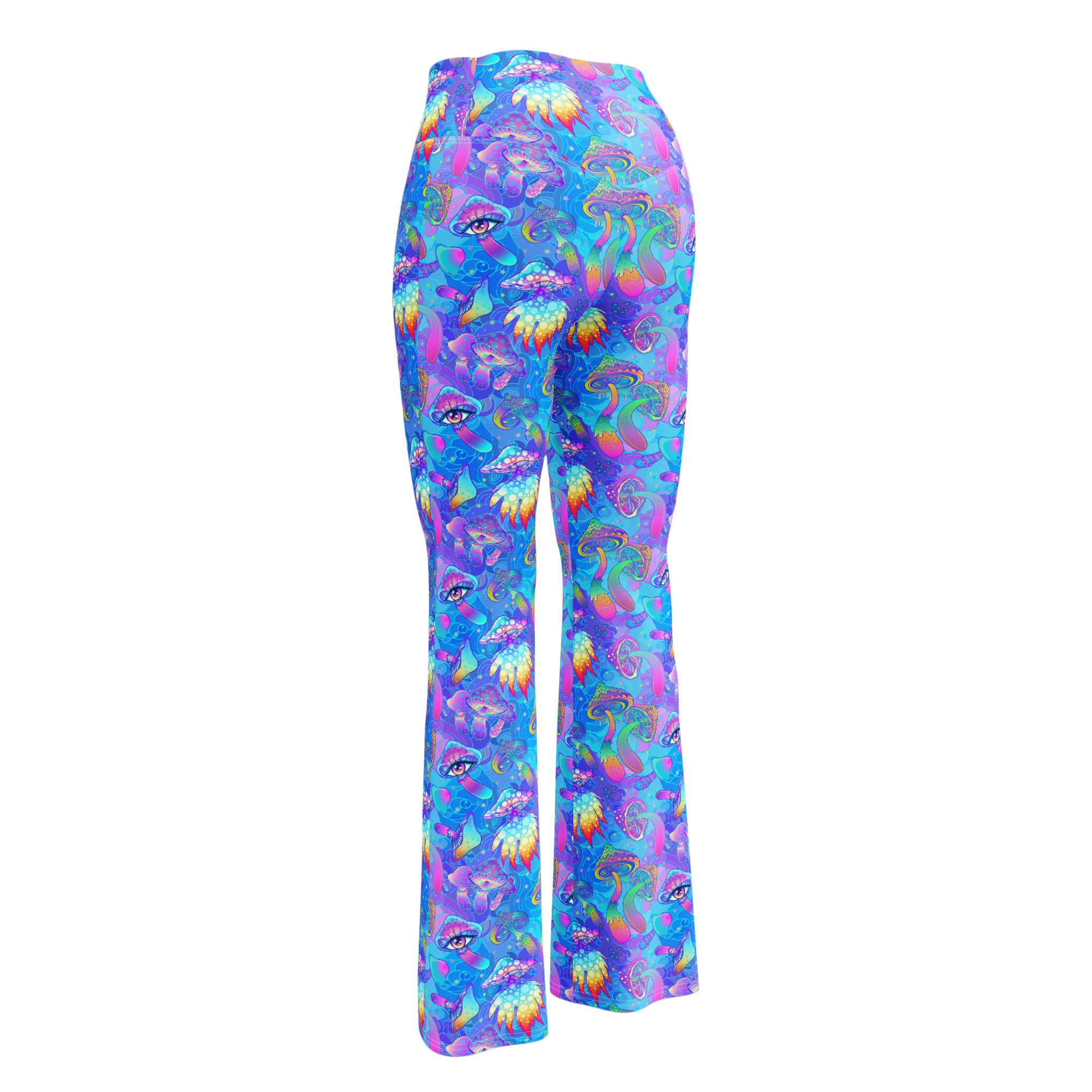 Shroomin Blue Flare leggings