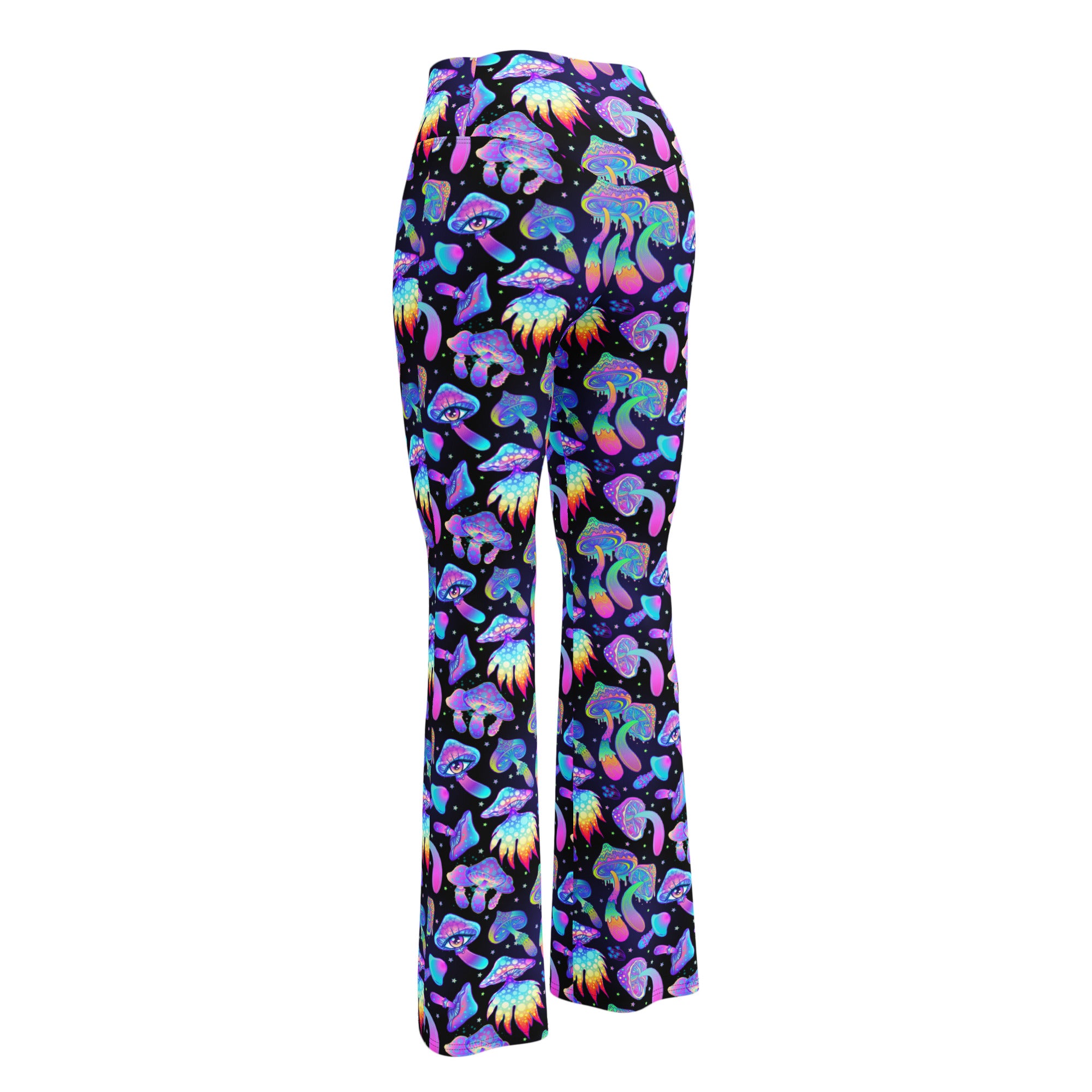 Shroomin Black Flare Leggings