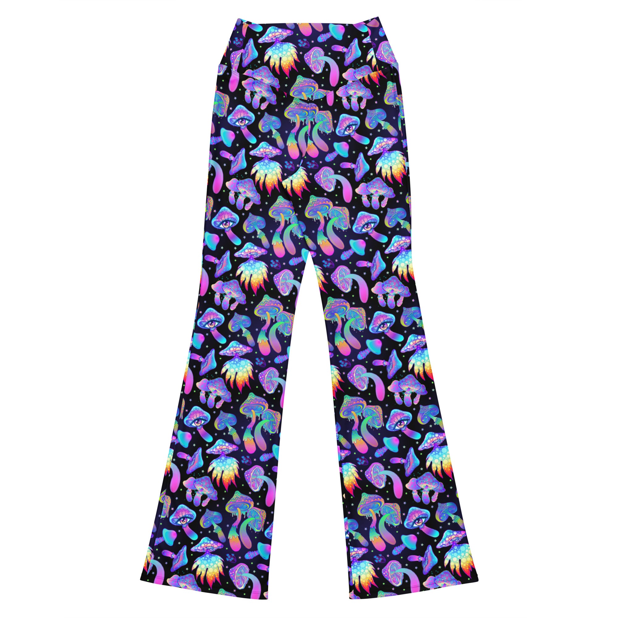 Shroomin Black Flare Leggings