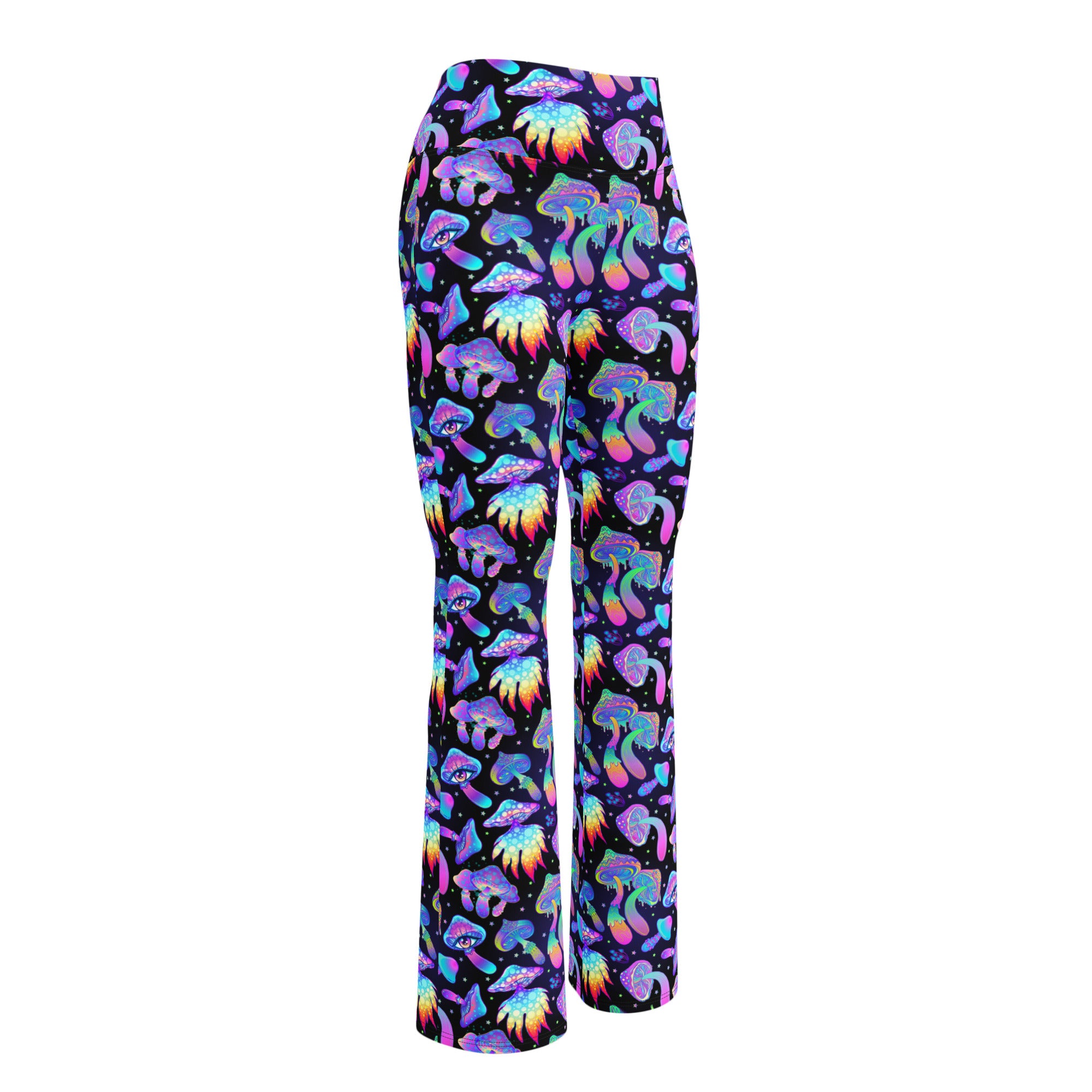 Shroomin Black Flare Leggings