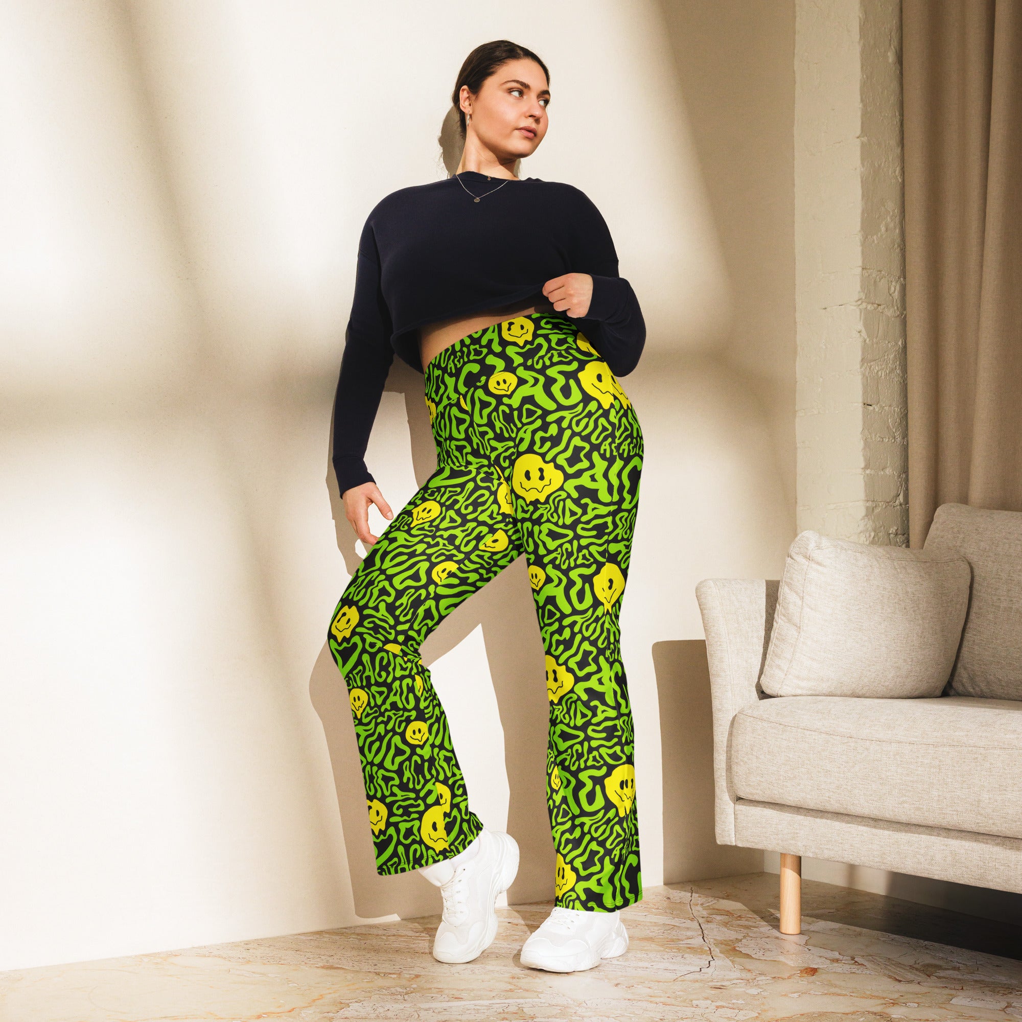 Acid Smilez Flare Leggings