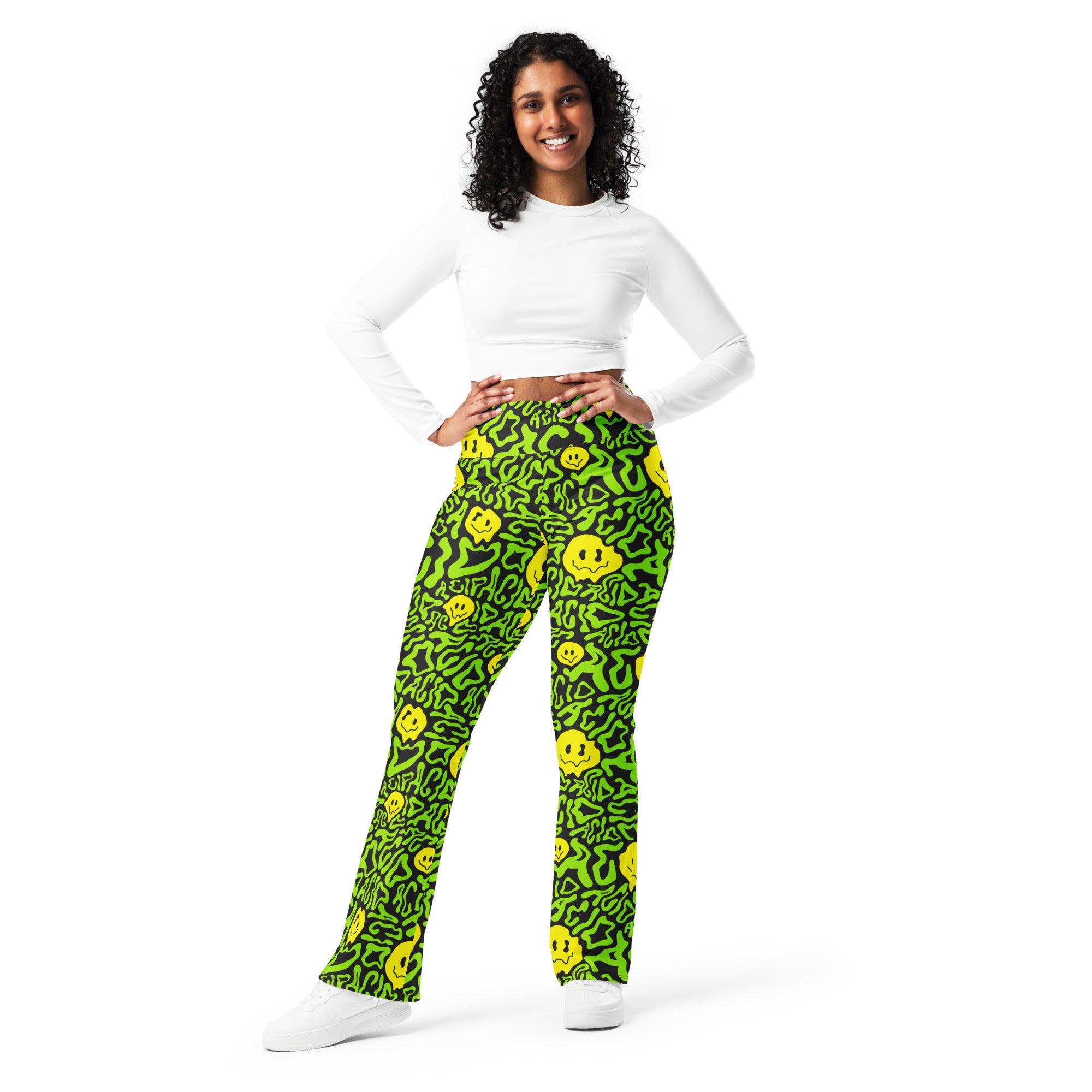 Acid Smilez Flare Leggings