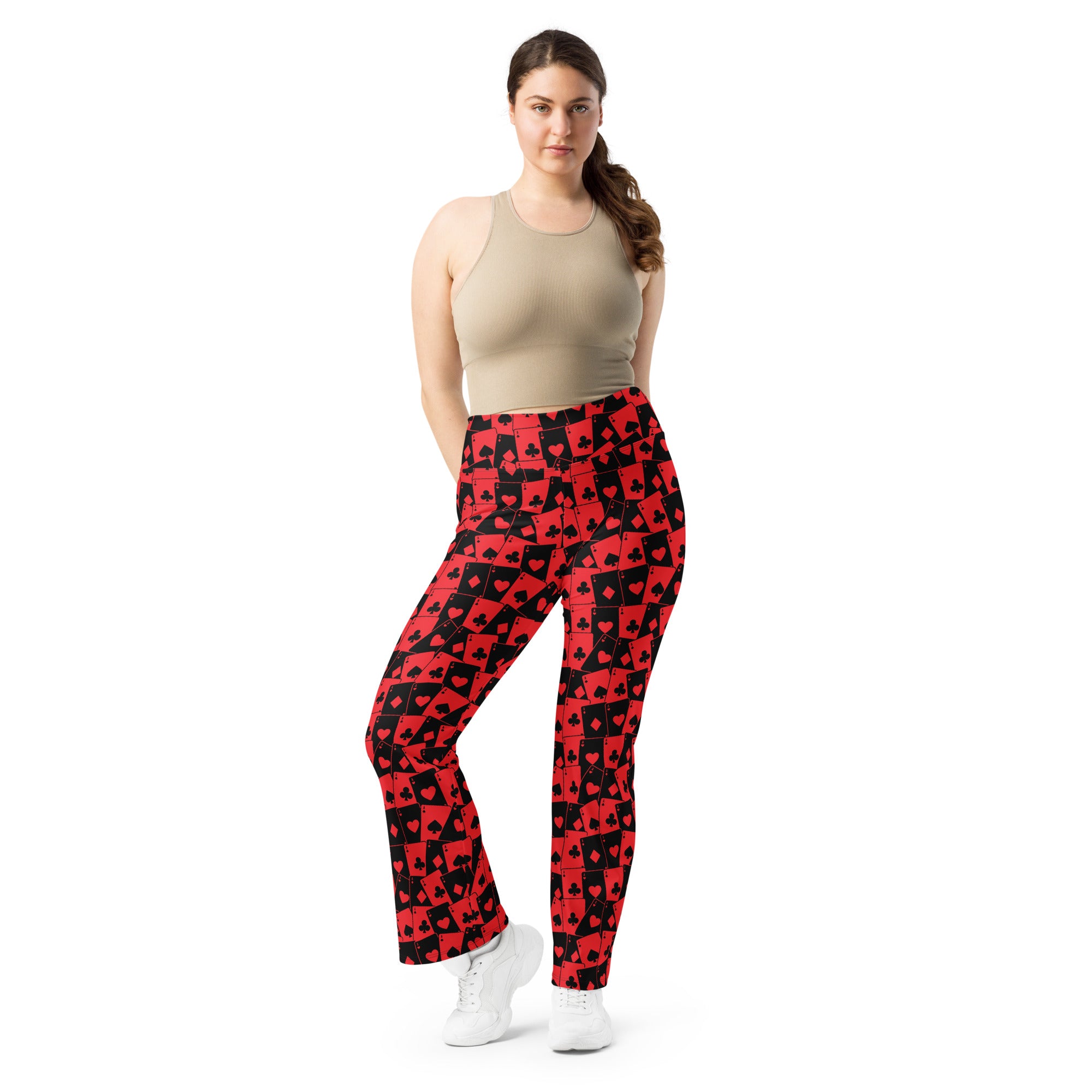 Ace Of Hearts Flare Leggings