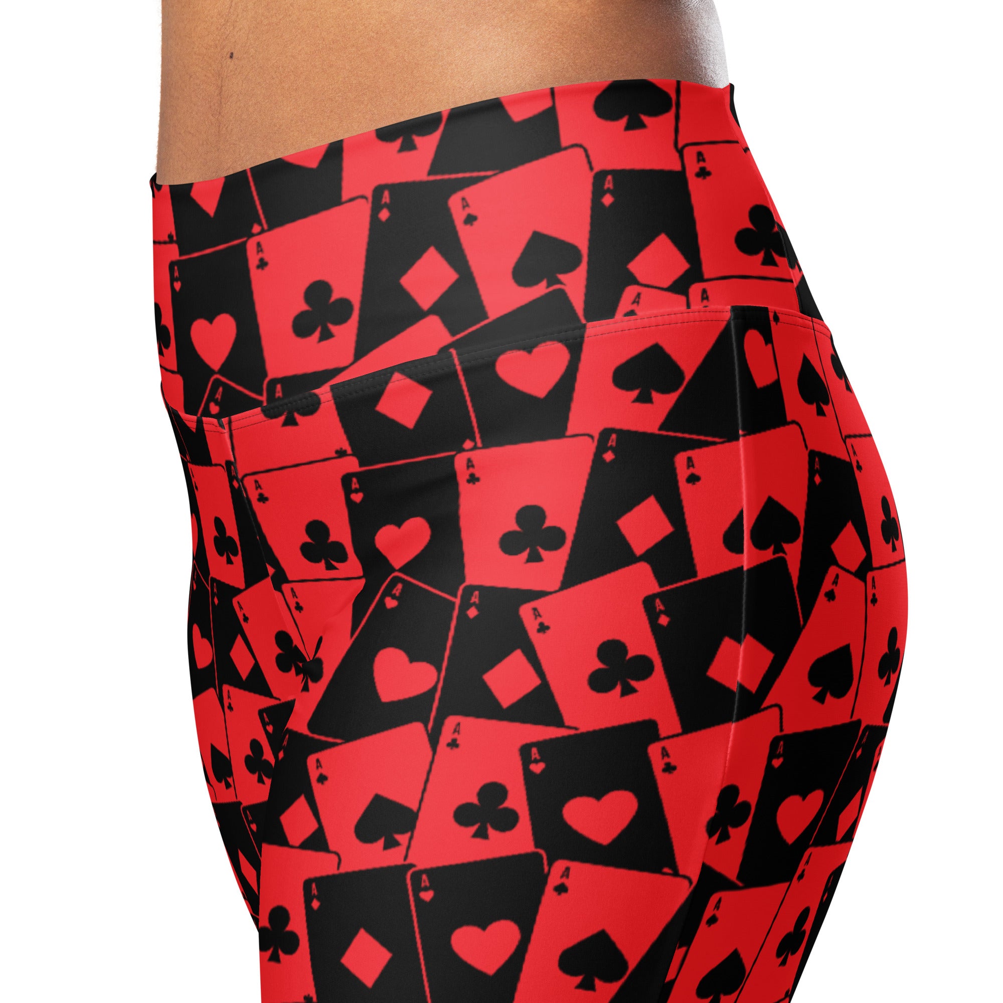 Ace Of Hearts Flare Leggings