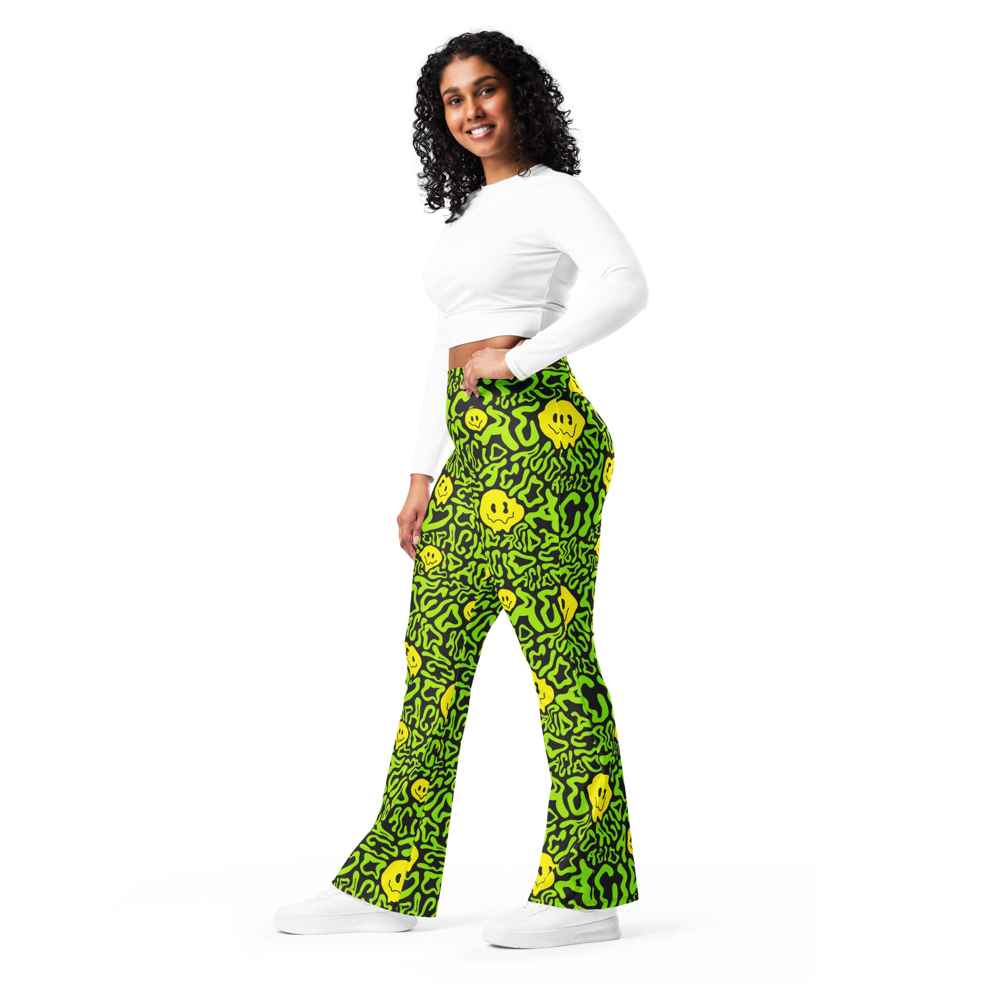 Acid Smilez Flare Leggings