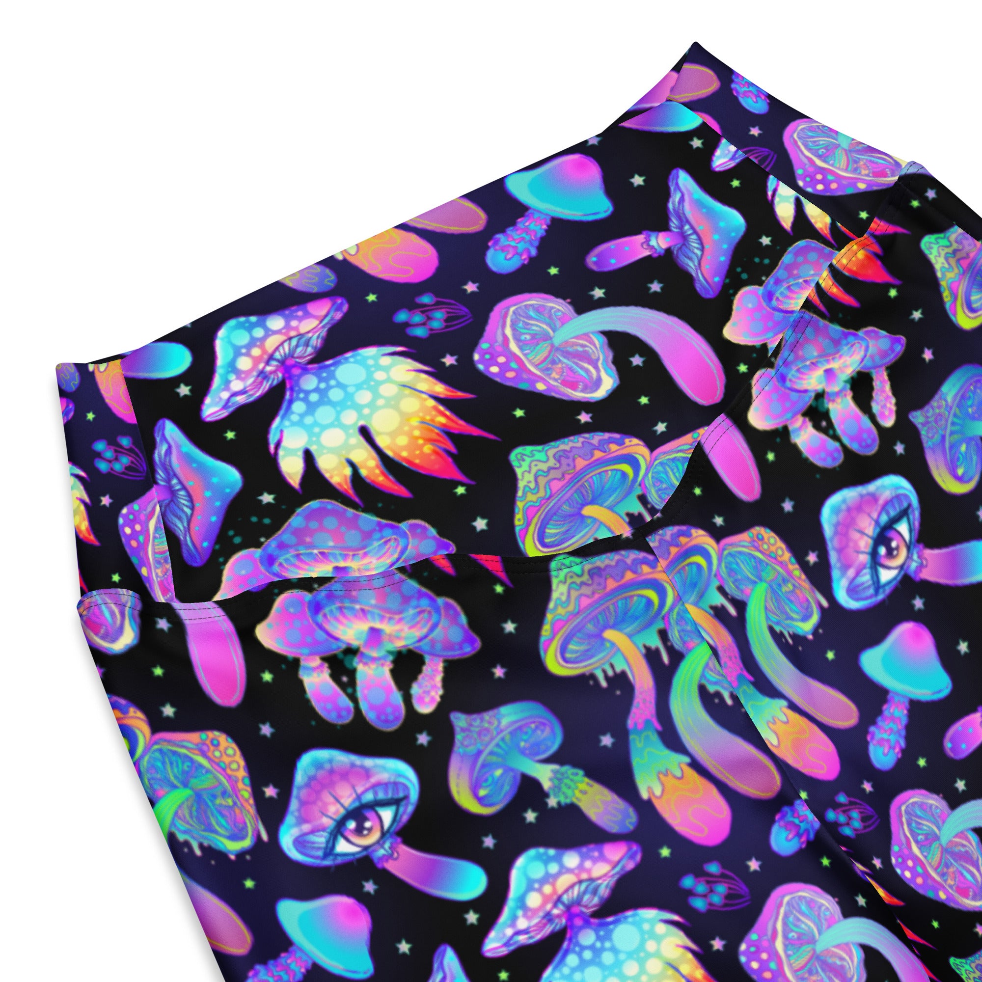 Shroomin Black Flare Leggings