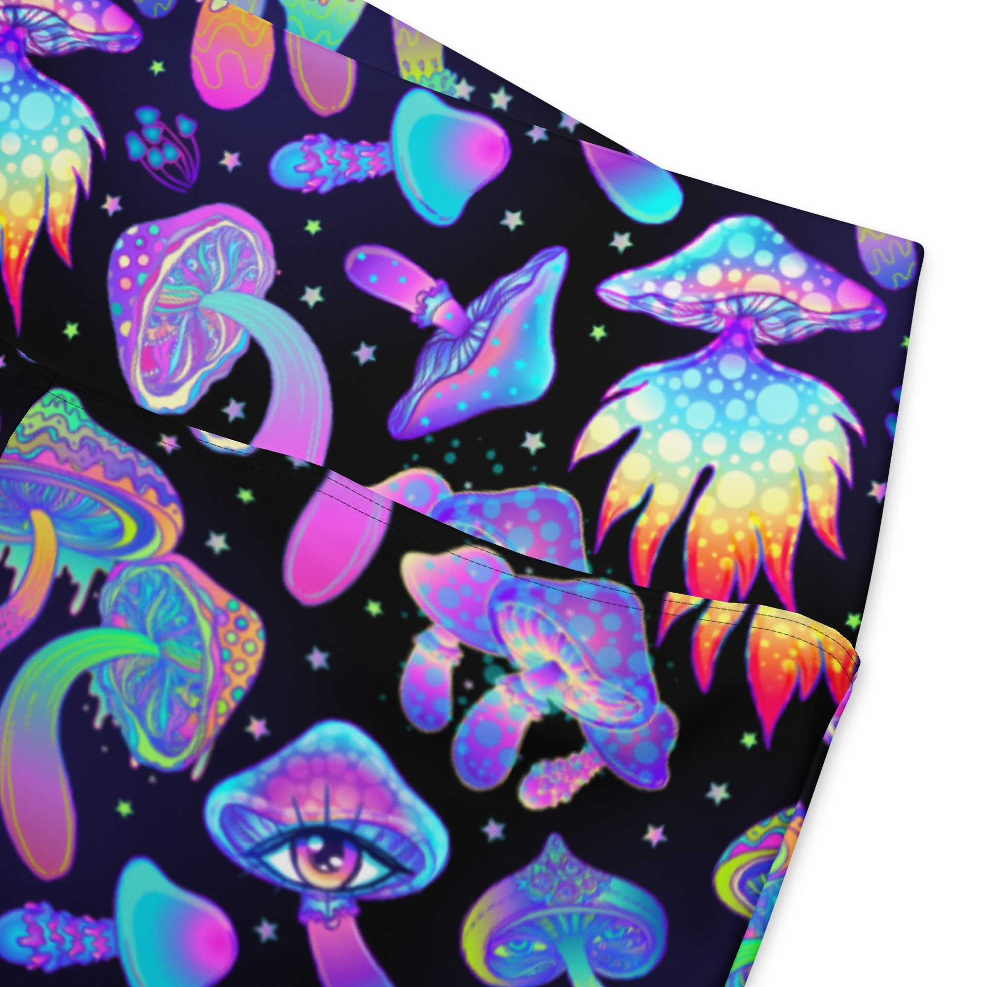 Shroomin Black Flare Leggings