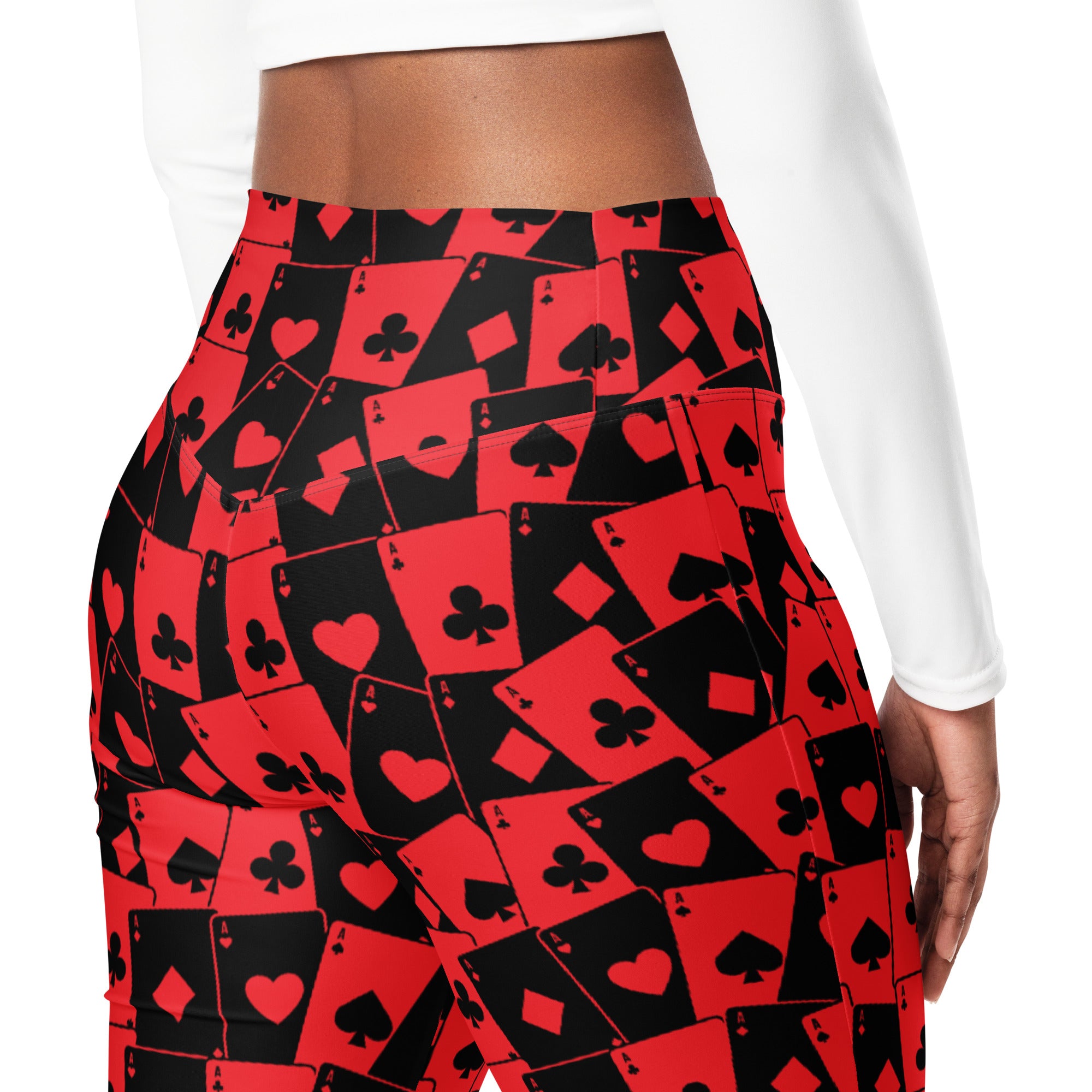 Ace Of Hearts Flare Leggings