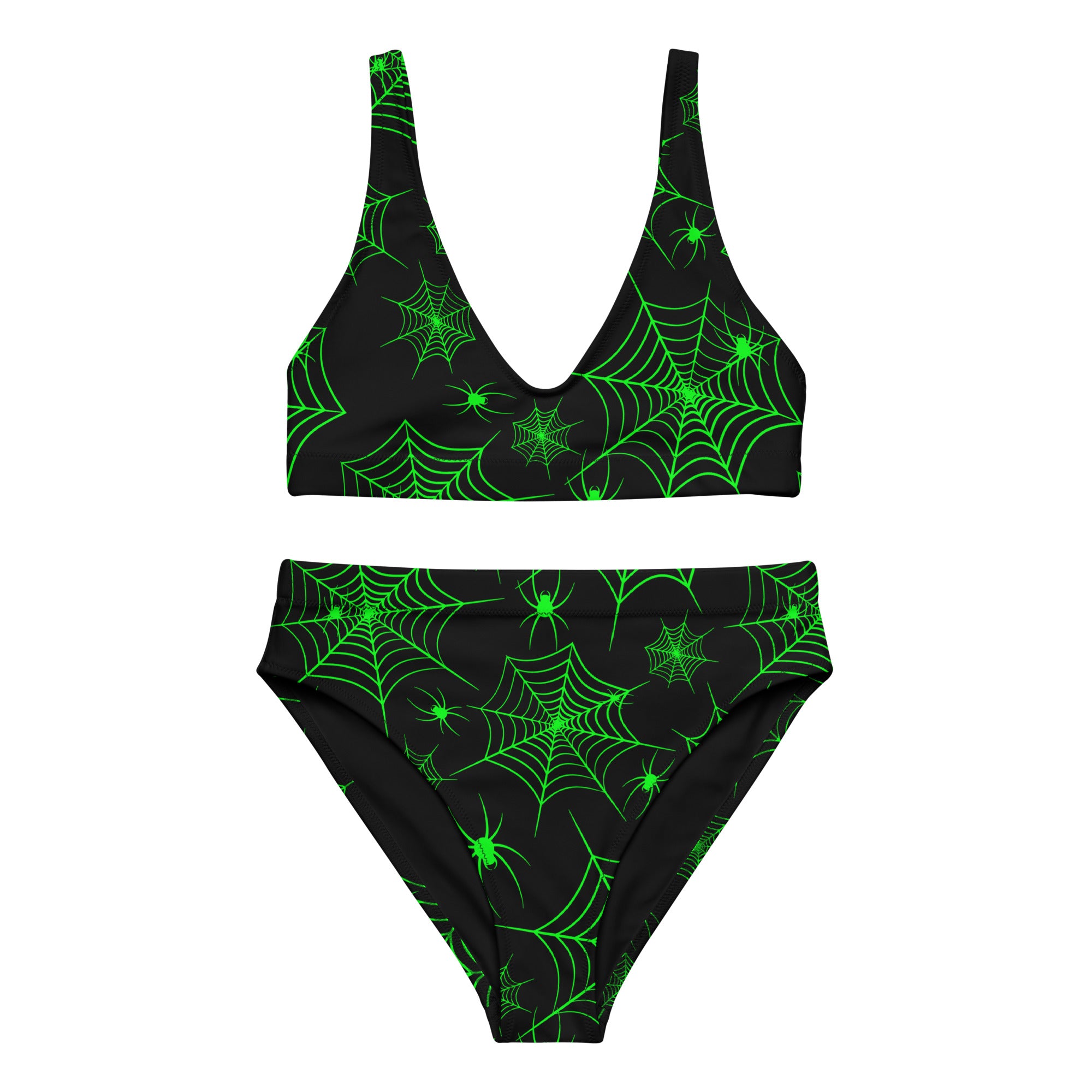 Green Webs Recycled High-Waisted Bikini