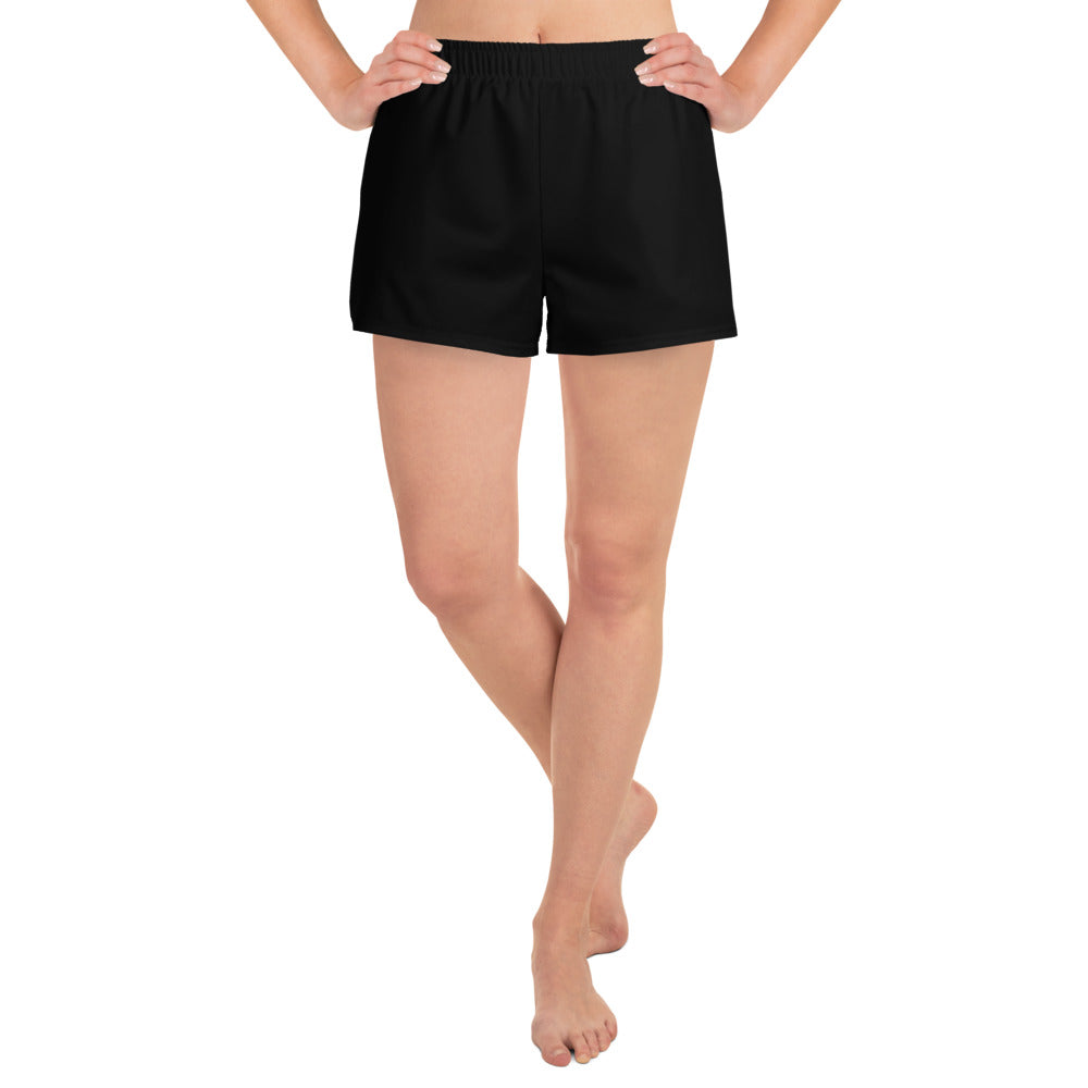 Black Recycled Shorts, Athletic Women's Shorts