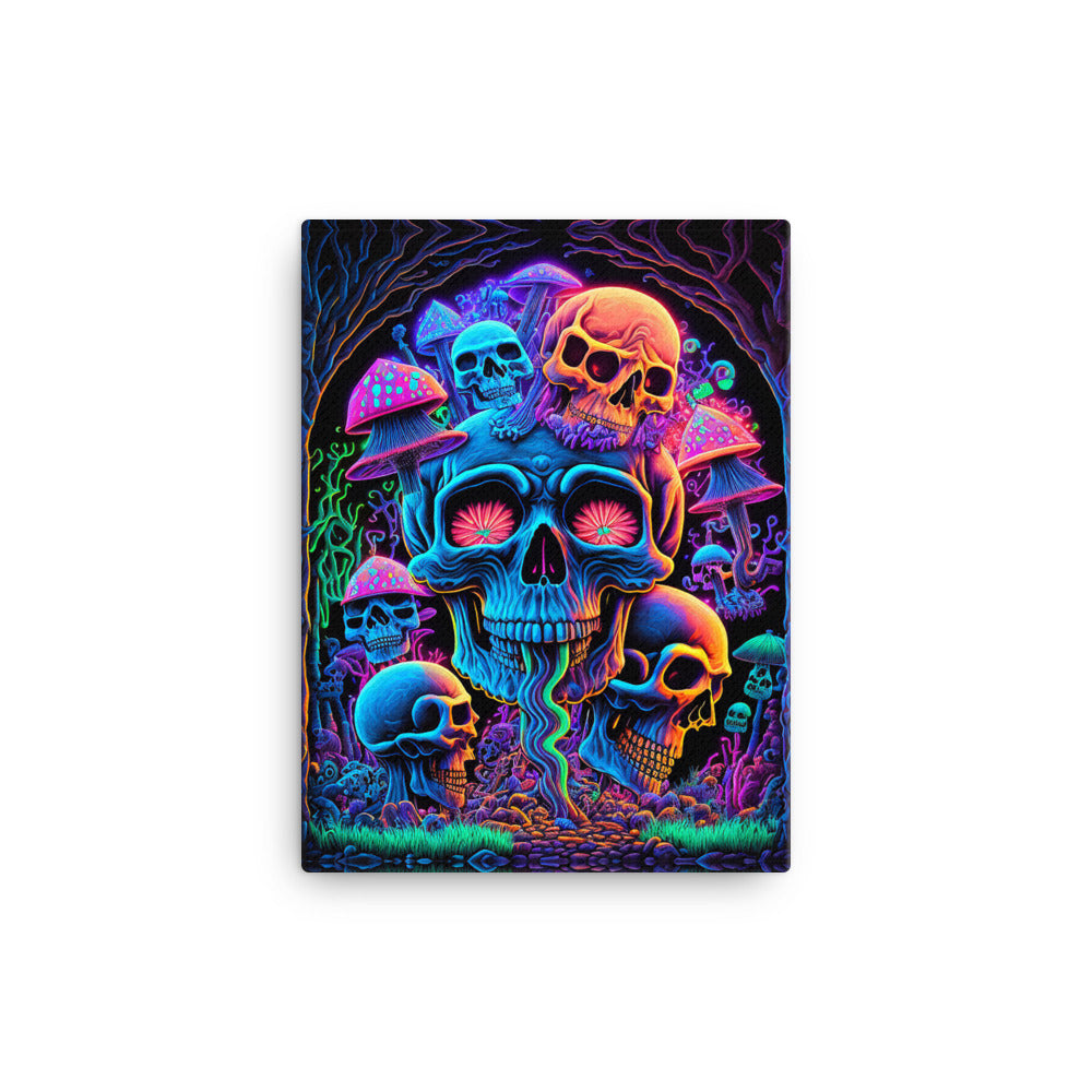 Psychedelic Skull Sanctuary Canvas