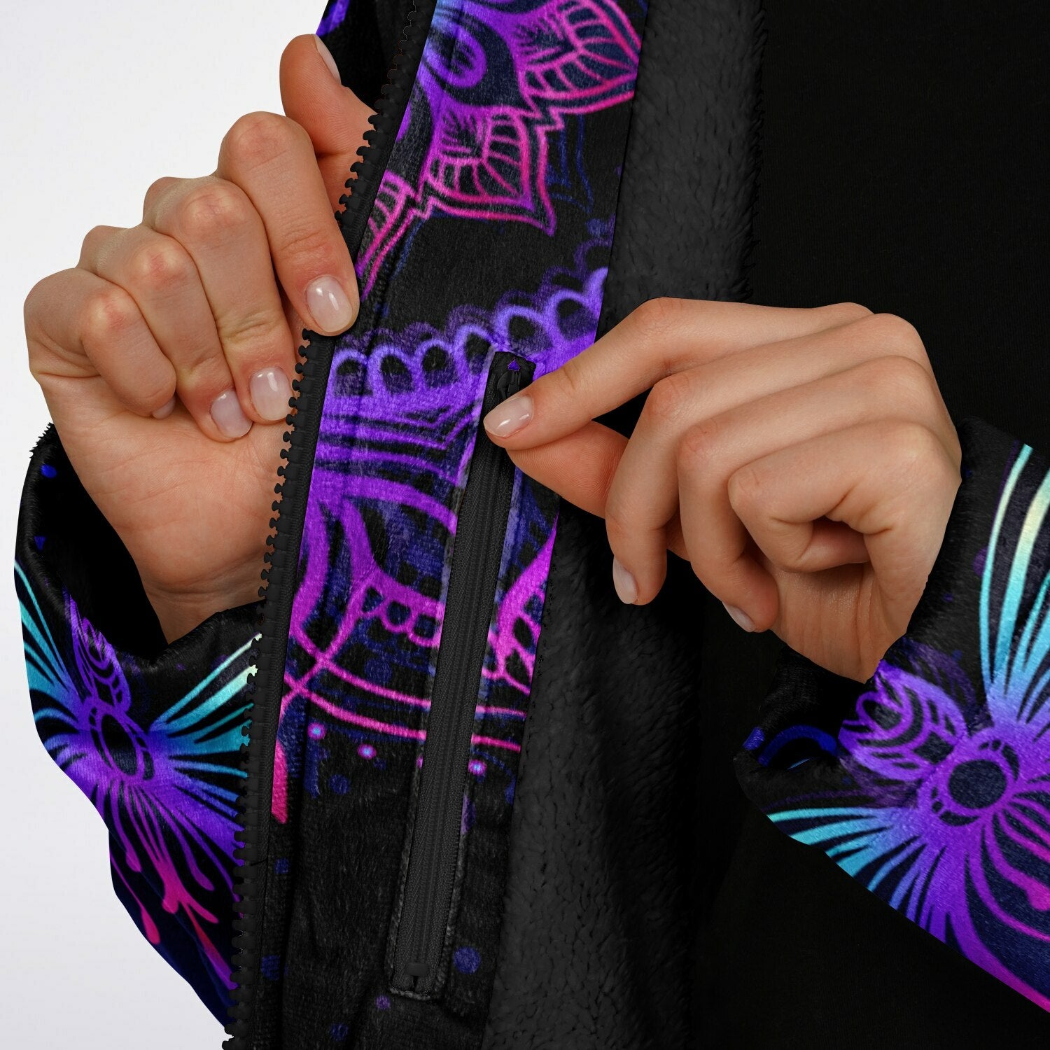 Starlight Mandala Zipper Plush Cloak
