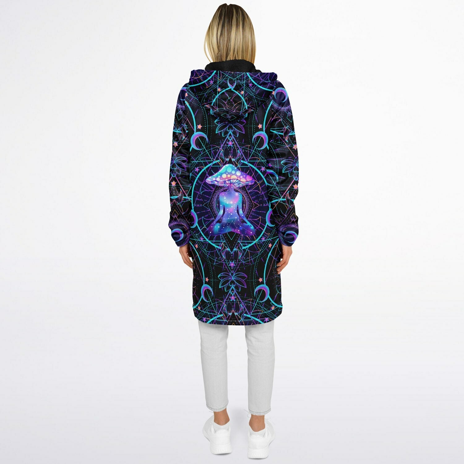 Mushroom Astrology Zipper Plush Cloak
