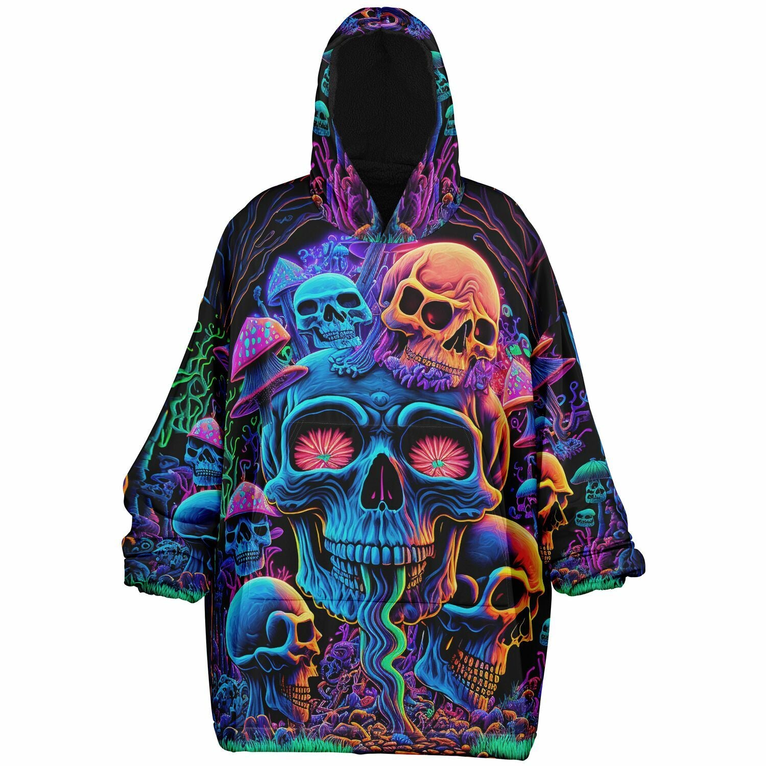 Psychedelic Skull Sanctuary Cloud Hoodie