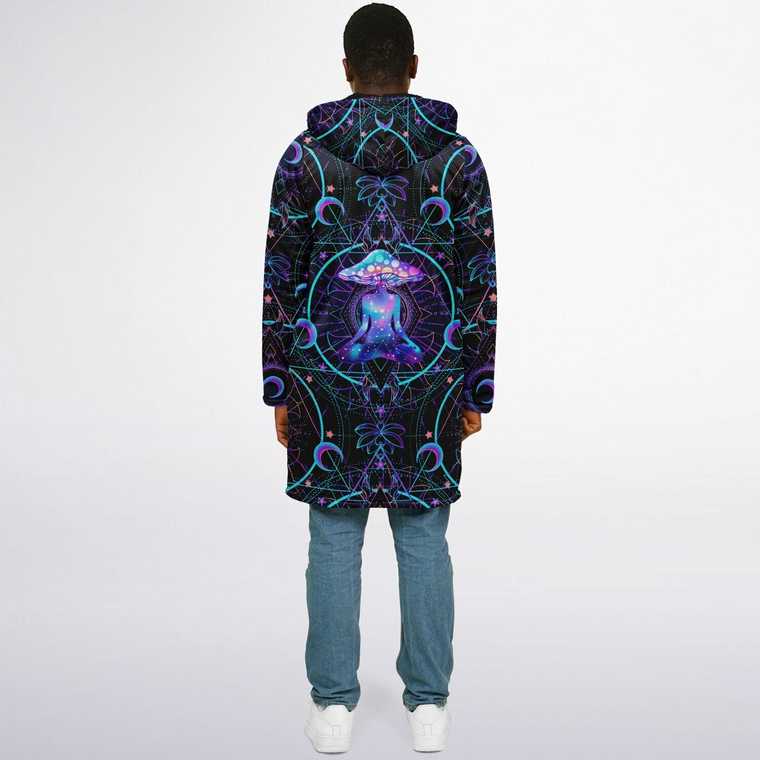 Mushroom Astrology Zipper Plush Cloak