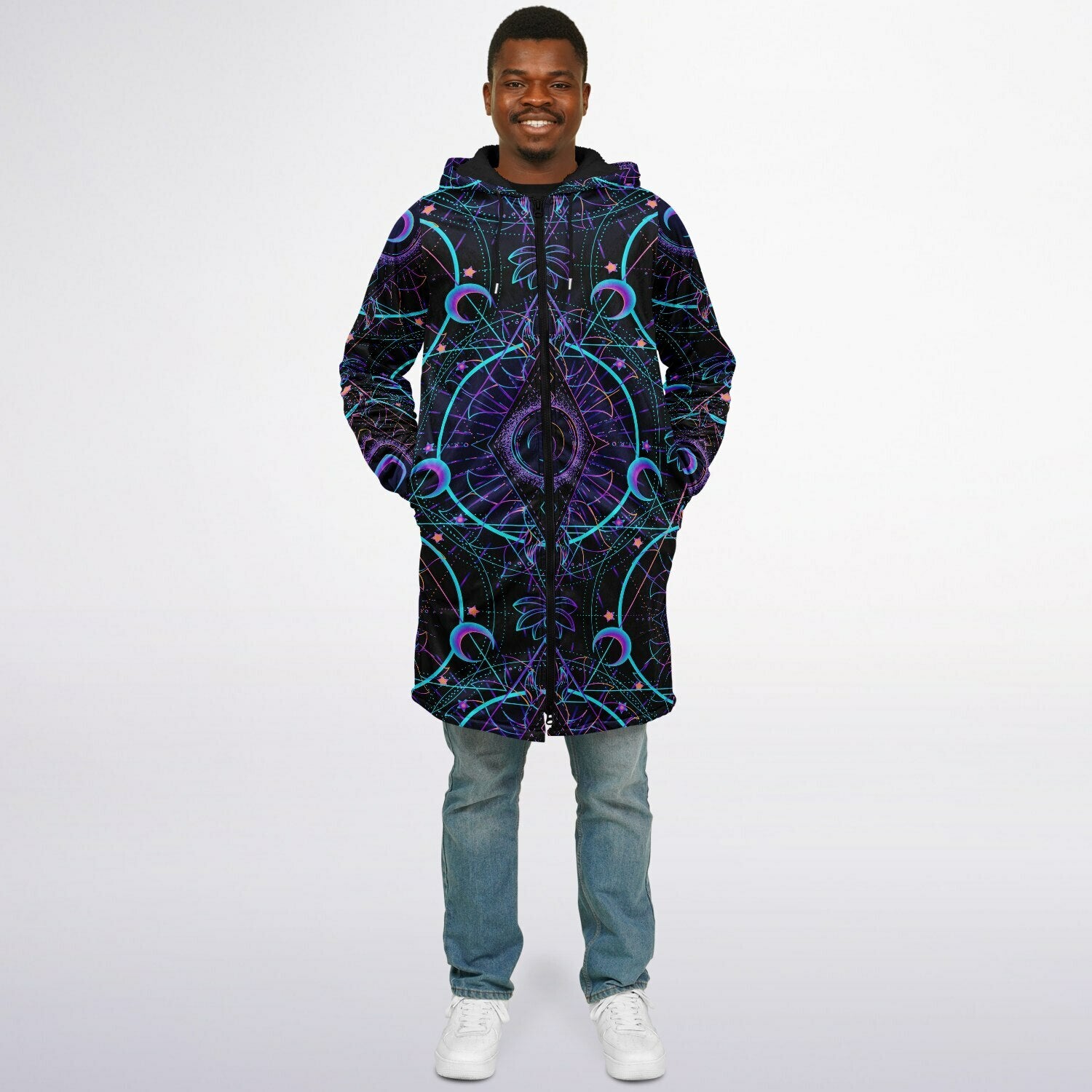 Mushroom Astrology Zipper Plush Cloak