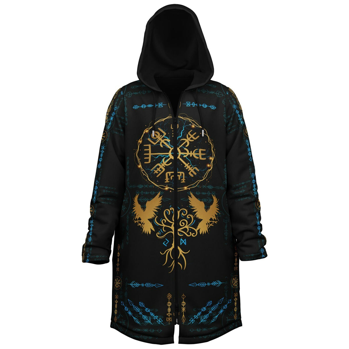 Stormraven Zipper Plush Cloak | Festival Cloak - Rave Cloak