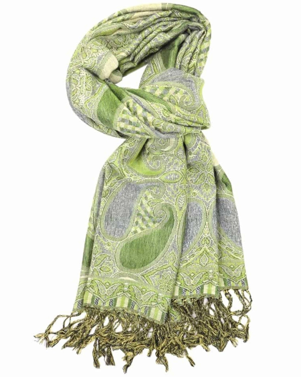 Green Paisley Rave Pashmina | Festival Pashmina | Men's Rave Wear
