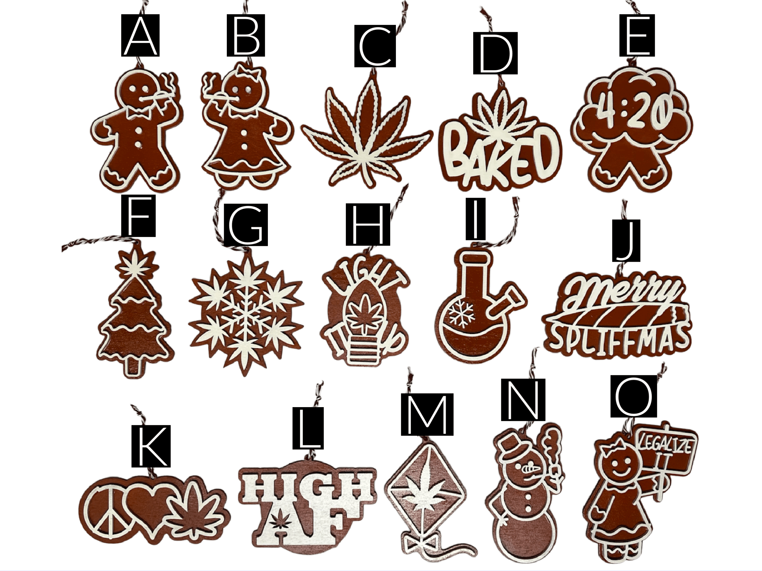 420 Gingerbread Ornaments, , - One Stop Rave