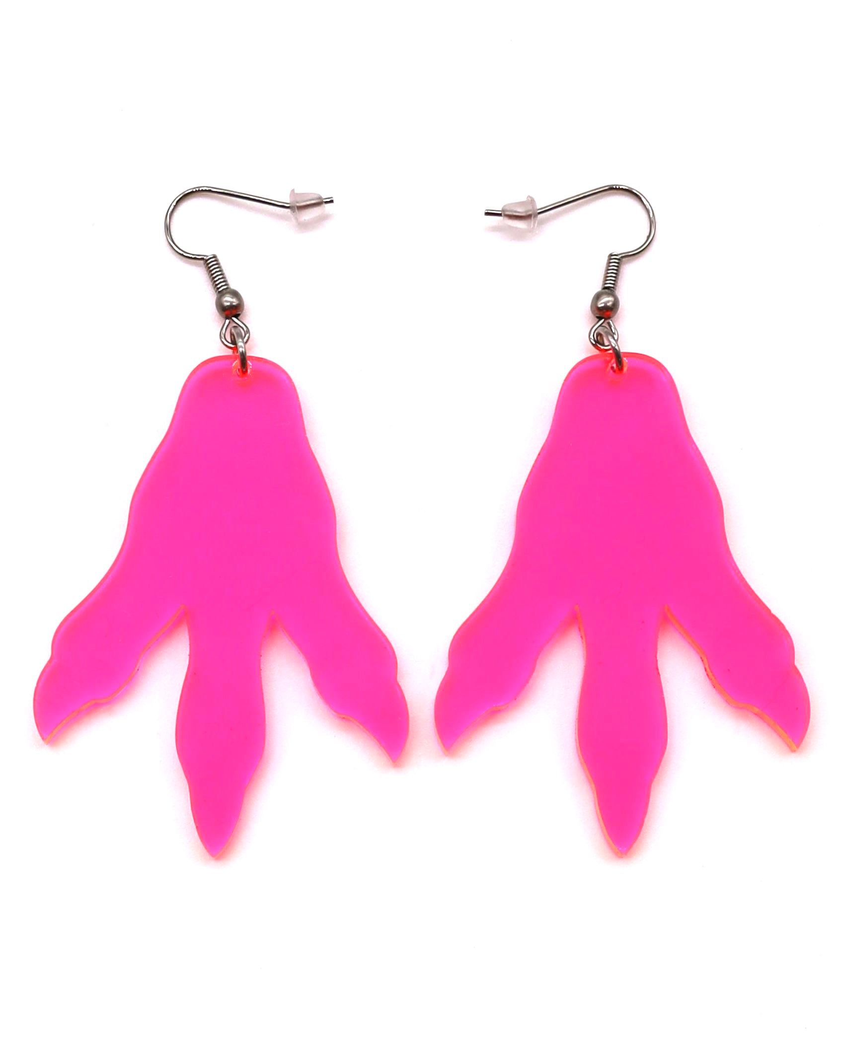 Dino Print Earrings in Hot Pink - Stand Out and Shine with Festival Flair