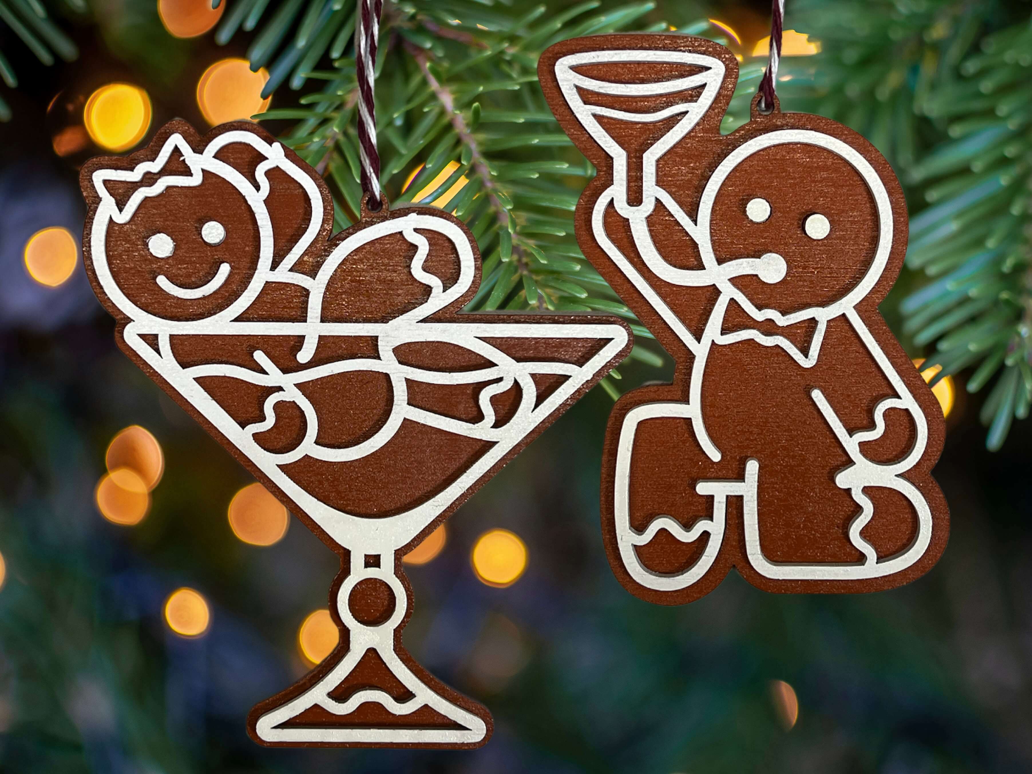 Alcohol Gingerbread Ornaments, Ornament, - One Stop Rave