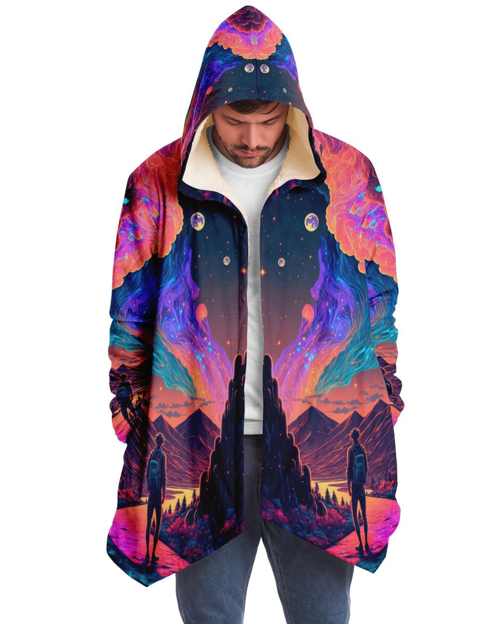 Lost in Dreams Plush Cloak | Psychedelic Rave Cloak