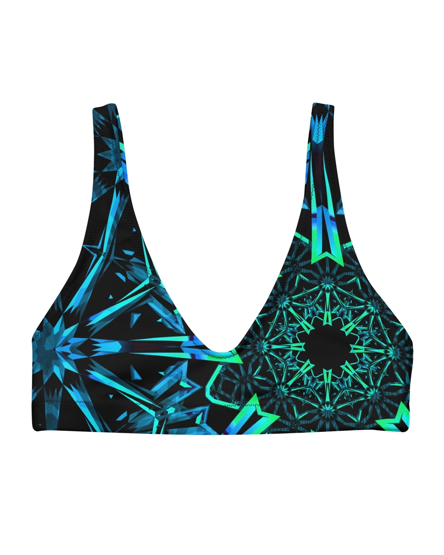 Fractals Recycled Padded V-Top, V-Top, - One Stop Rave