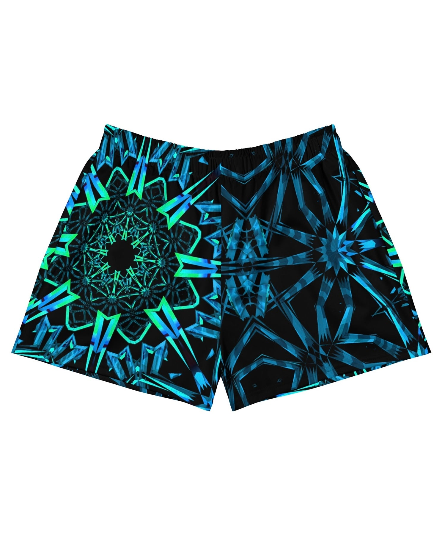 Fractals Recycled Shorts, Athletic Shorts, - One Stop Rave