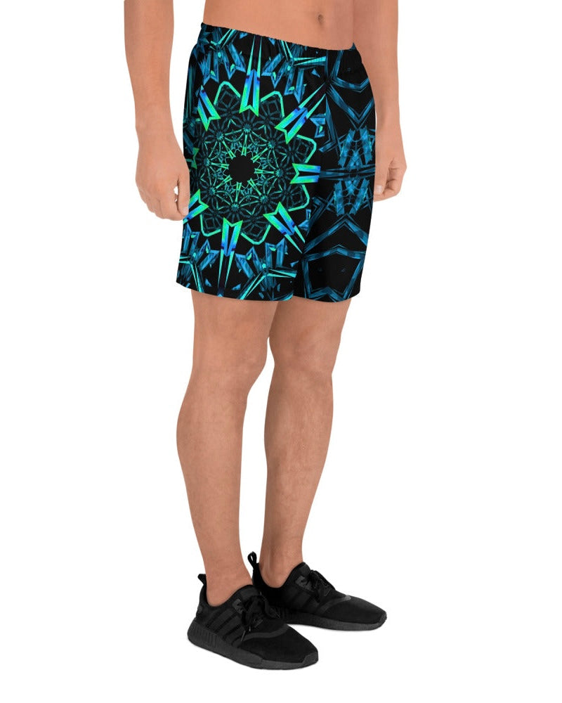 Fractals Recycled Athletic Shorts, Athletic Shorts, - One Stop Rave