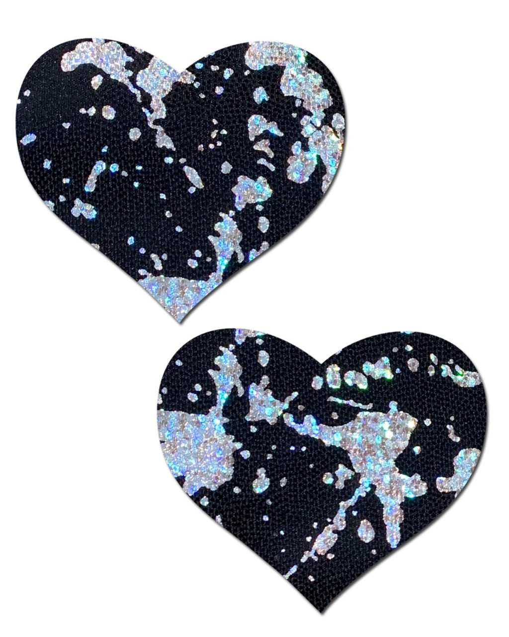 Love: Splatter Holographic Heart Nipple Pasties