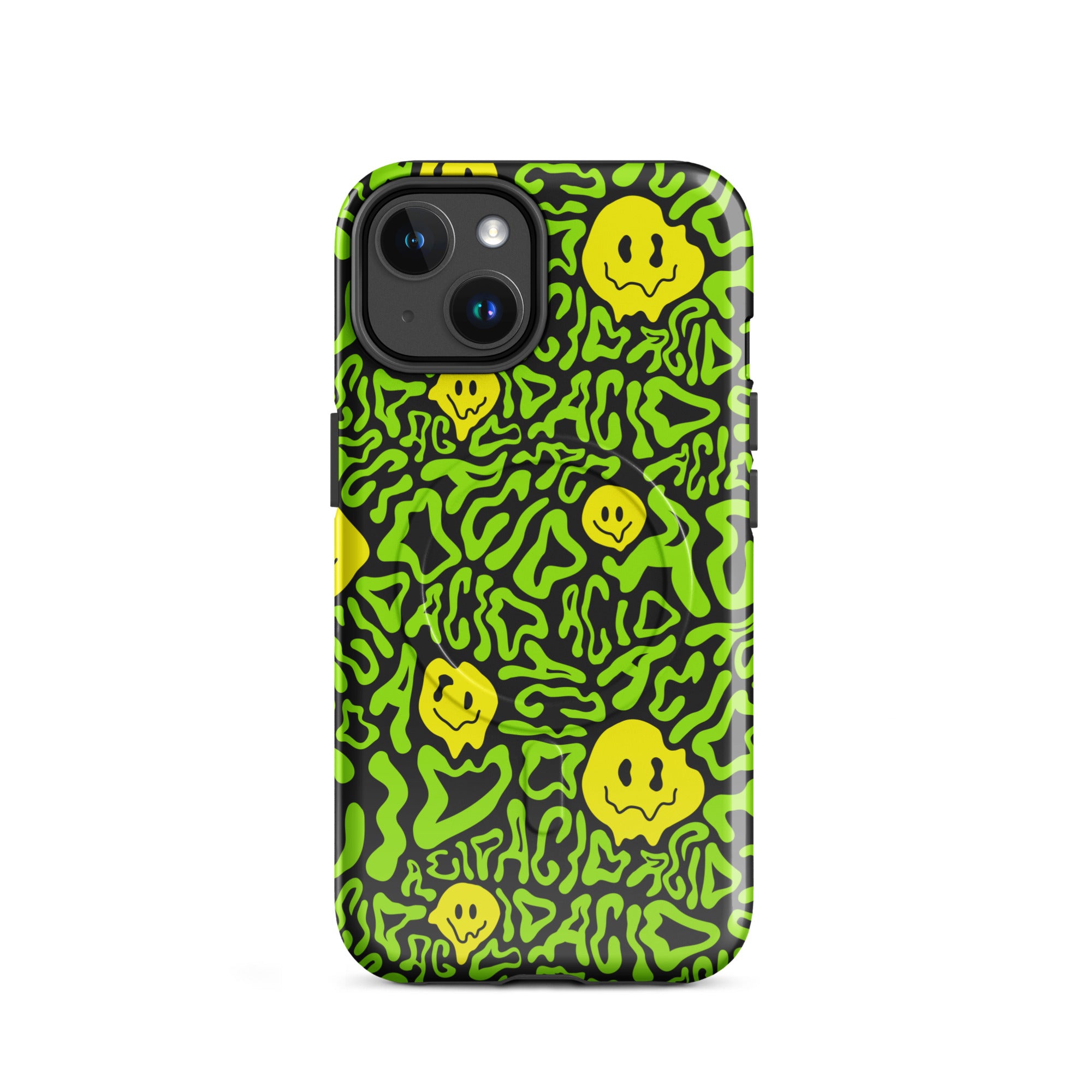 iPhoneケース DEUXIEME CLASSE - SMILE patched iphone cover Acid Smilez MagSafe® Tough iPhone® 14–17 Case | Rave Phone Case