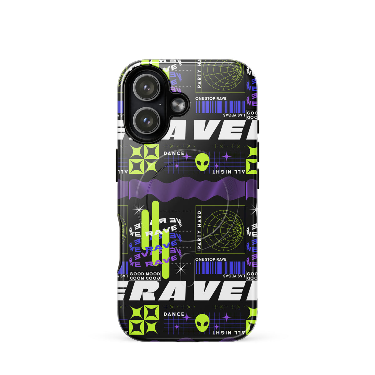 Teletech Phone Case Rave Retro Rave MagSafe® Tough iPhone® 14–17 Case | Vintage Rave Flyer Style