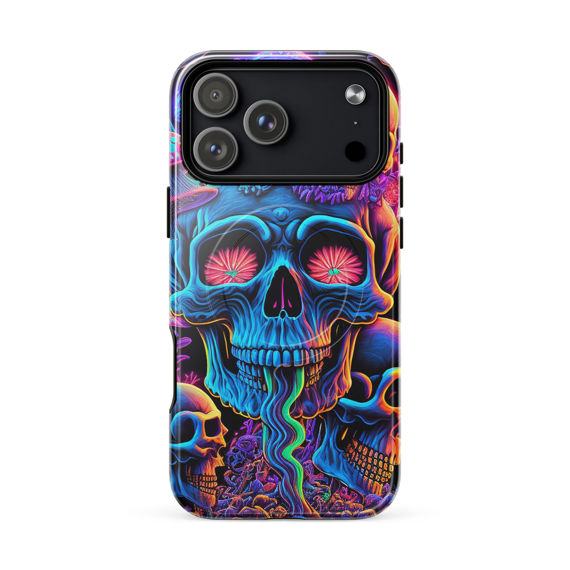Psychedelic Skull MagSafe® Tough iPhone® 14–17 Case | Rave Phone Case