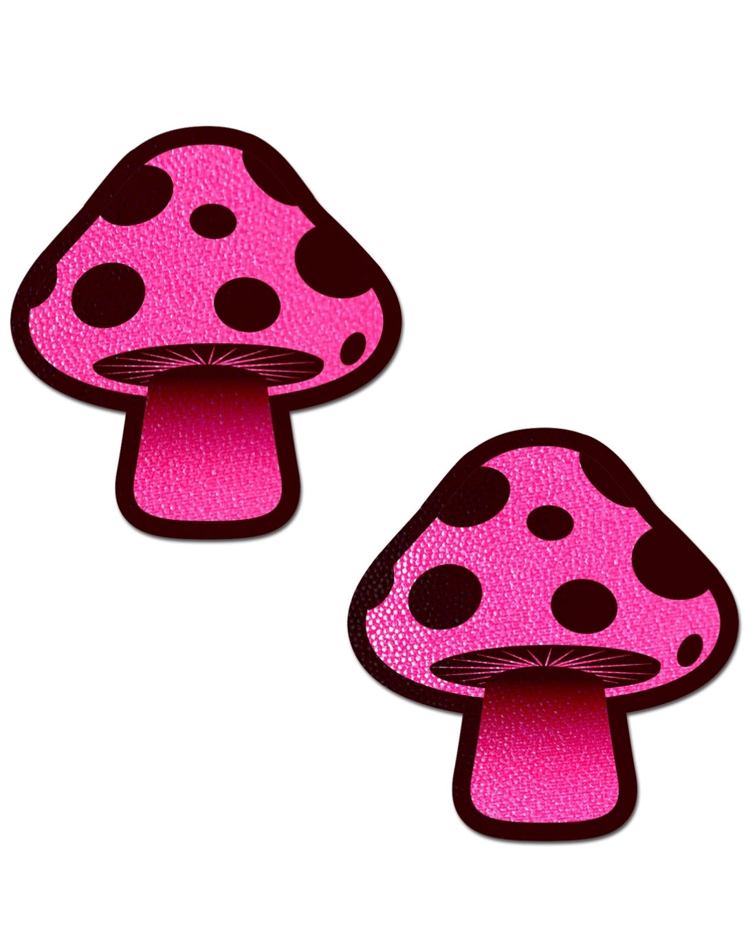 Mushroom: Neon Pink Shroom Nipple Pasties, Pasties, - One Stop Rave