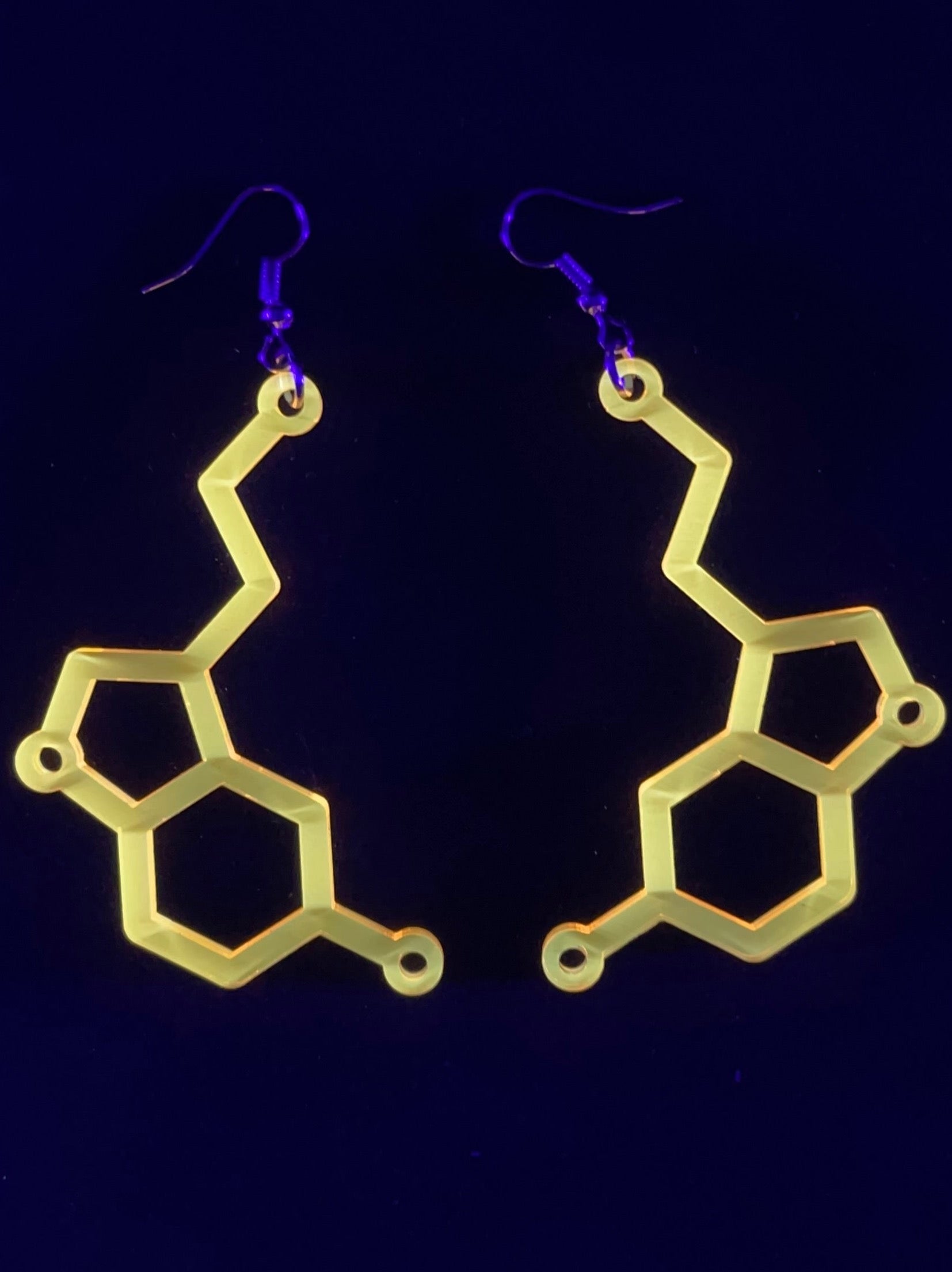 Serotonin Earrings, Dangle Earrings, - One Stop Rave