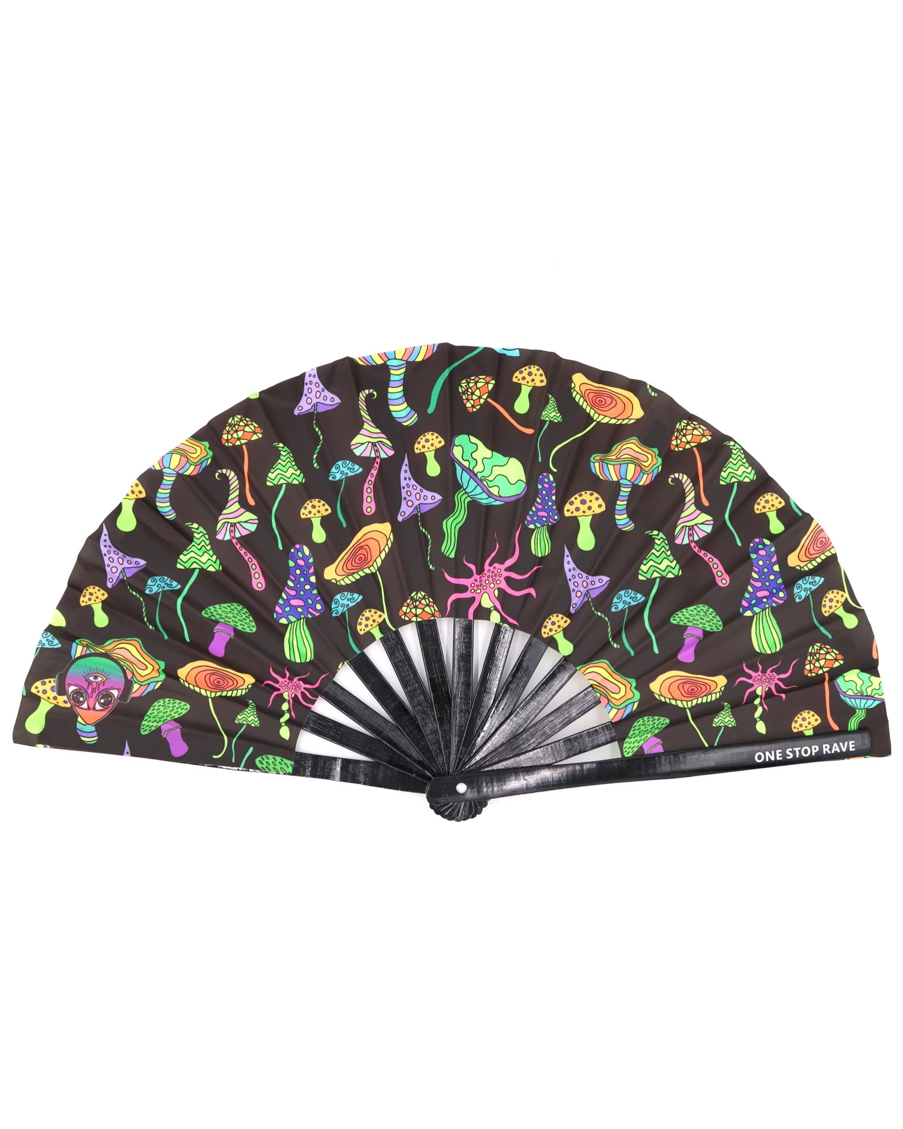 Botanical Rave Fan Large Festival Hand Fans | Rave Fans | Festival Fans | Large Hand Fans